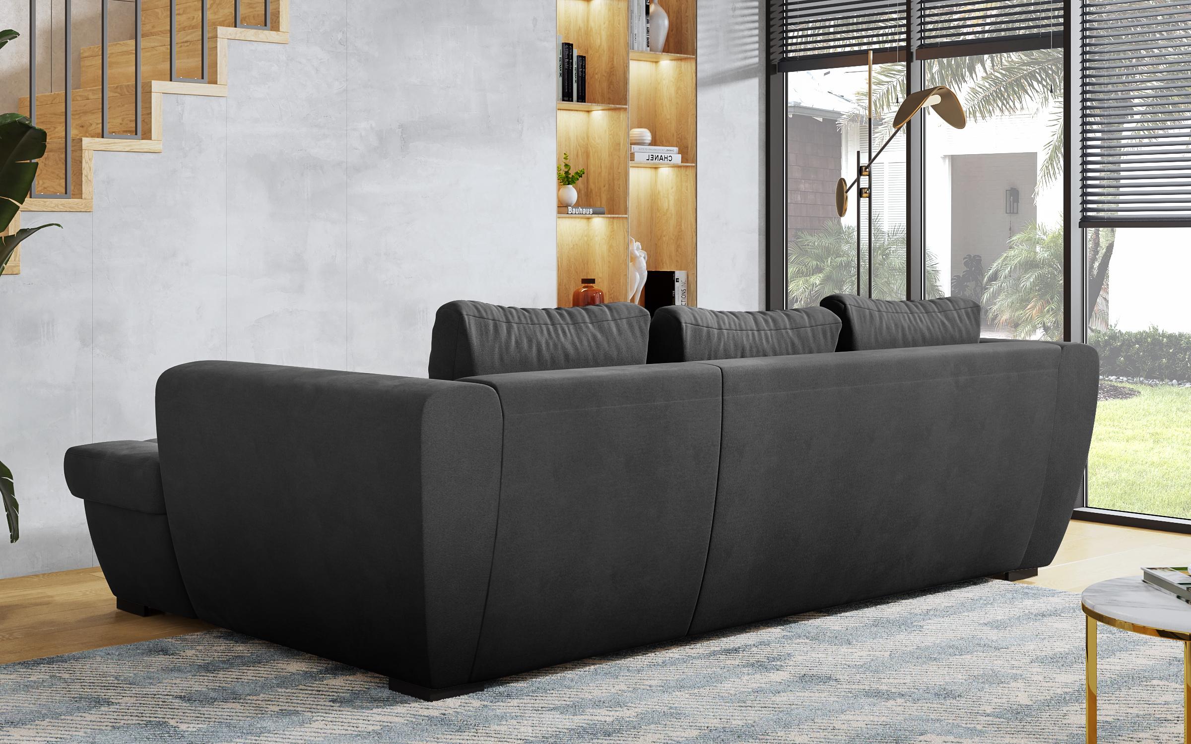 Γωνιακός καναπές Las Vegas S Premium, σκούρο γκρί  6