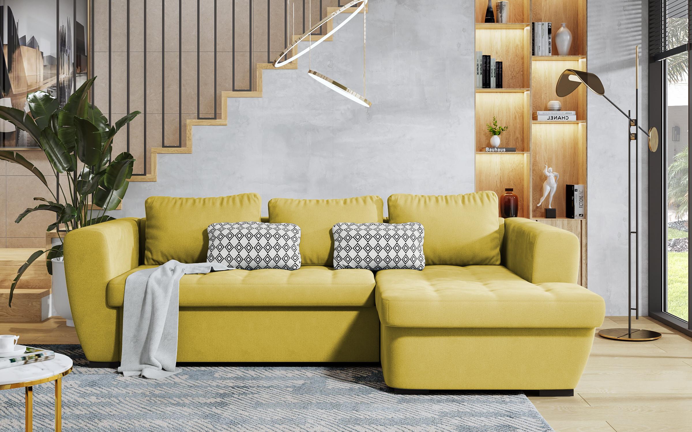 Γωνιακός καναπές  Las Vegas S Premium, κίτρινο  1