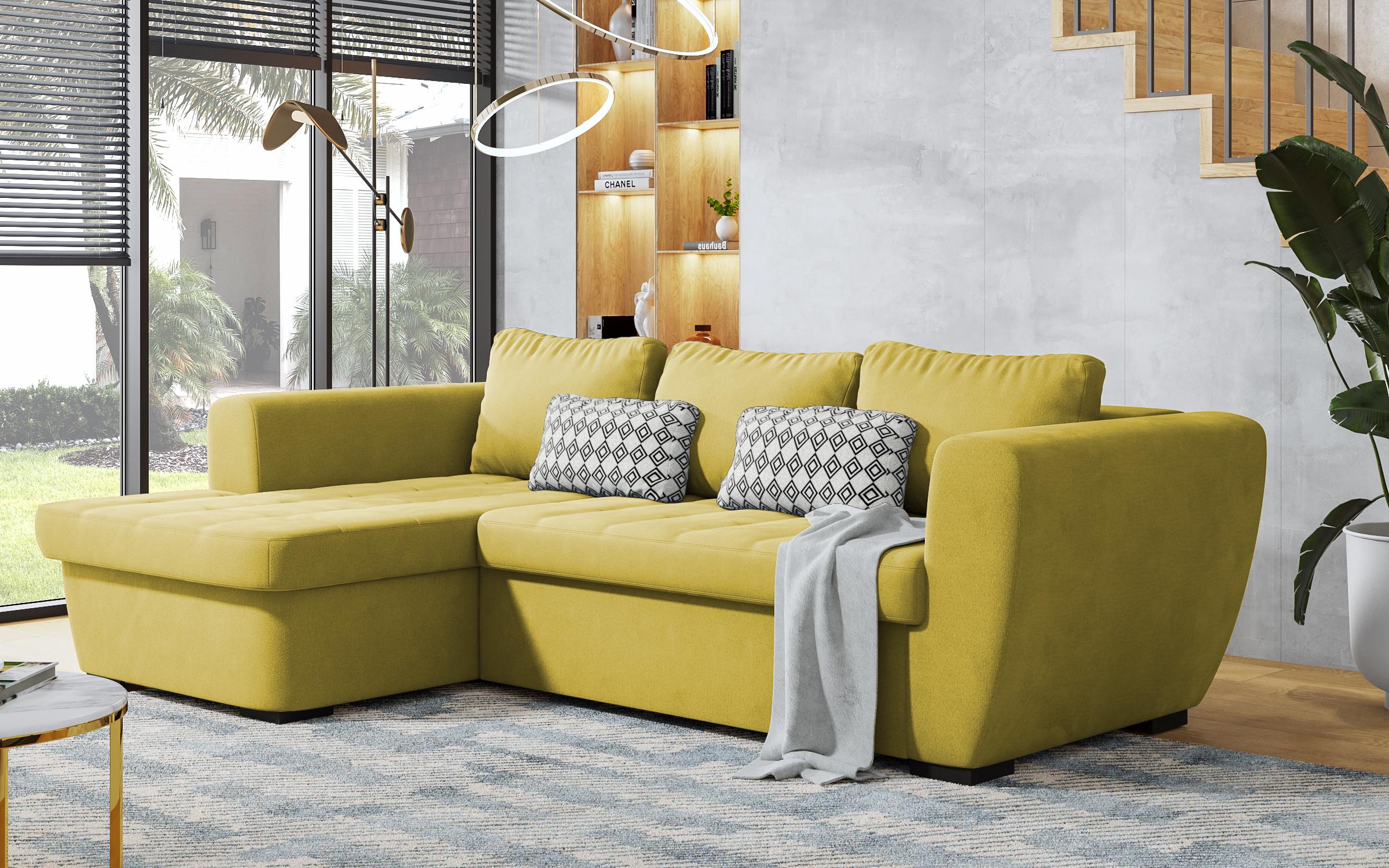 Γωνιακός καναπές Las Vegas S Premium, κίτρινο  3
