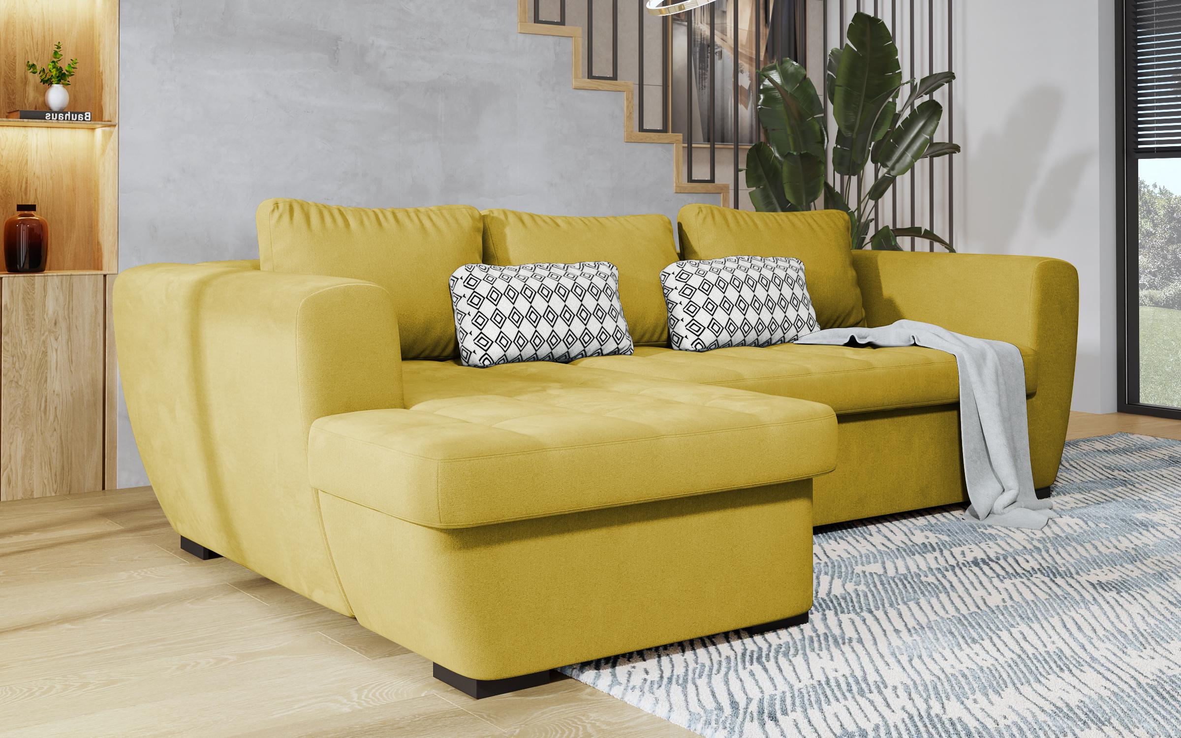 Γωνιακός καναπές Las Vegas S Premium, κίτρινο  4