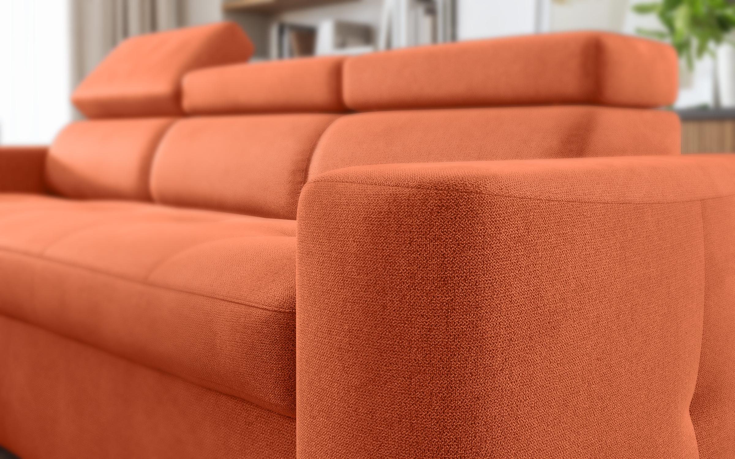 Γωνιακός καναπές - κρεβάτι Navi, πορτοκαλί  5