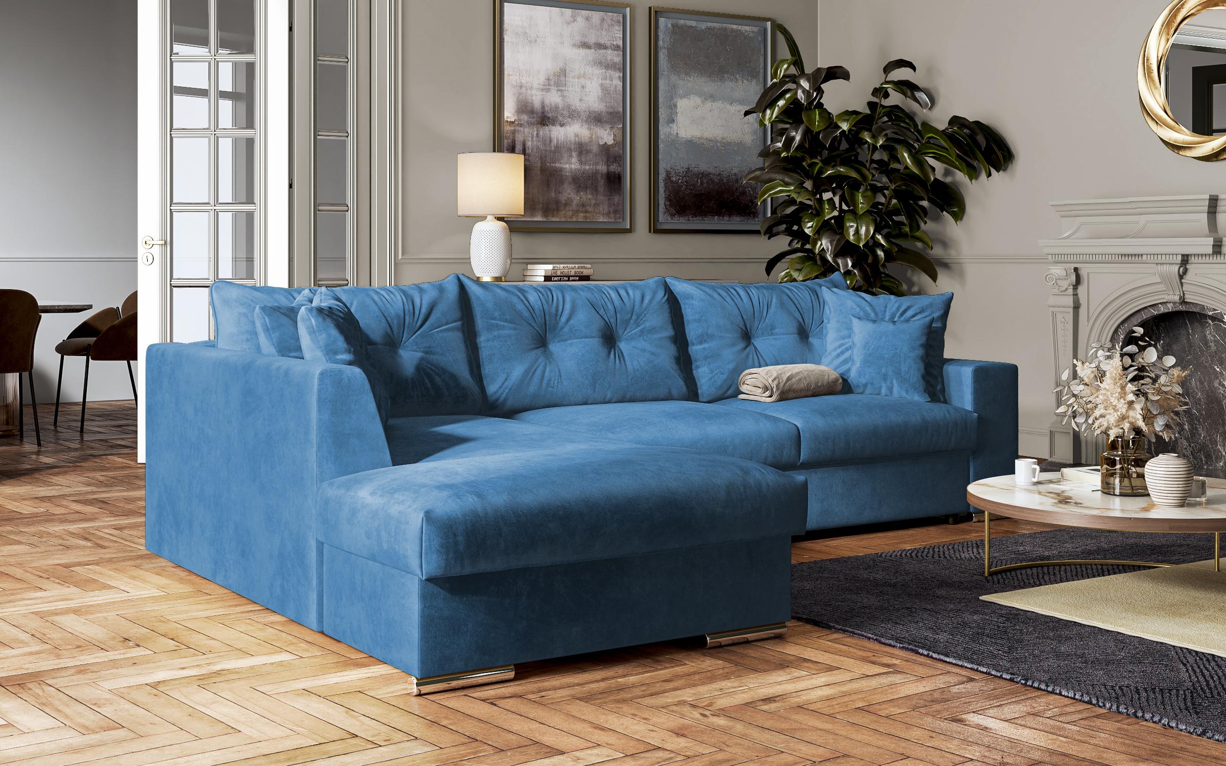 Γωνιακός καναπές Roma, μπλε  3