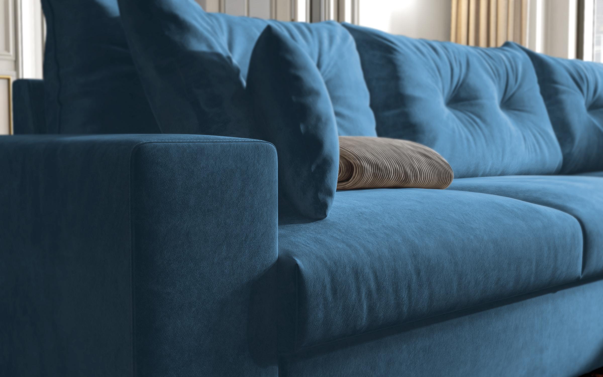 Γωνιακός καναπές Roma, μπλε  4