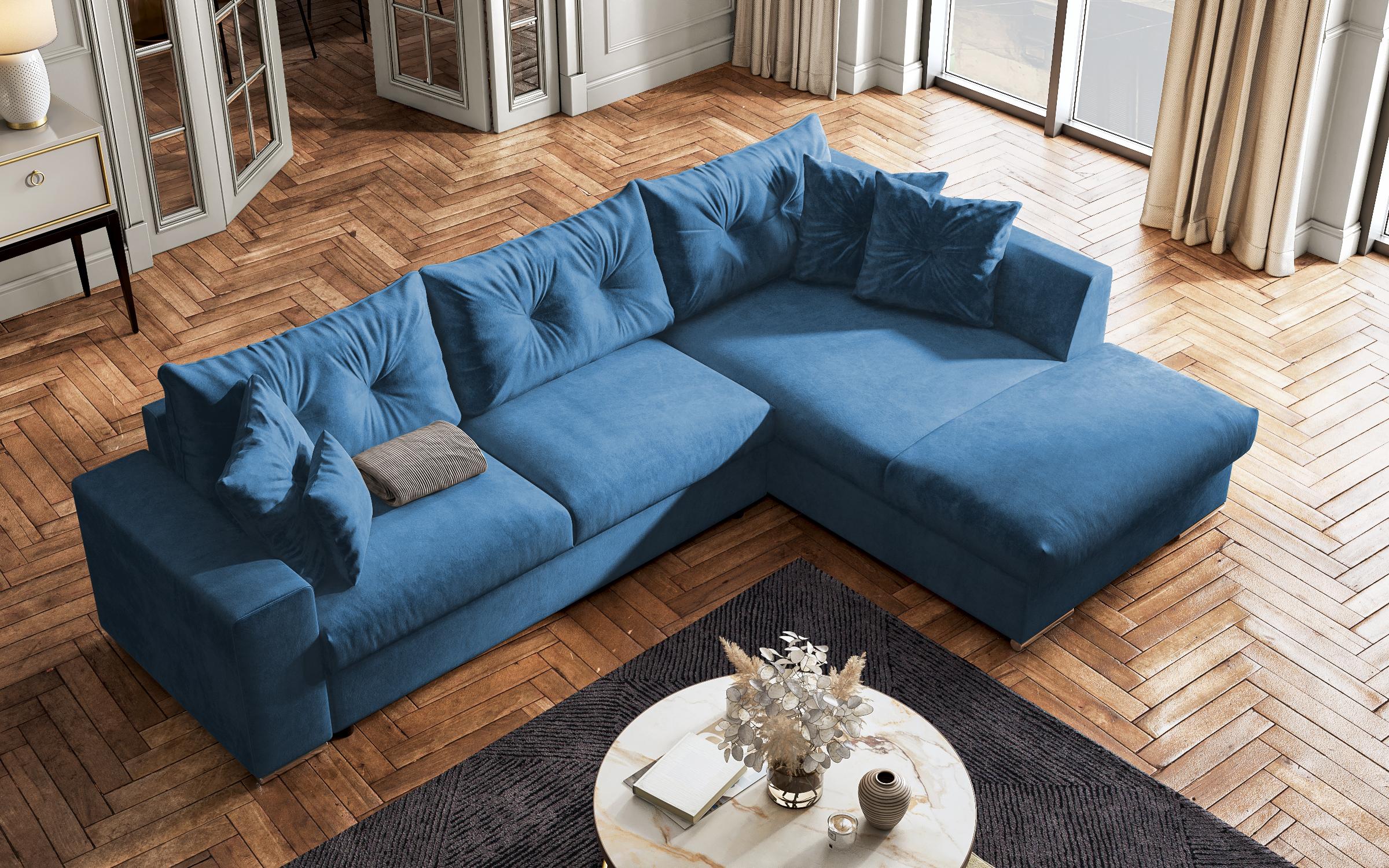 Γωνιακός καναπές Roma, μπλε  5
