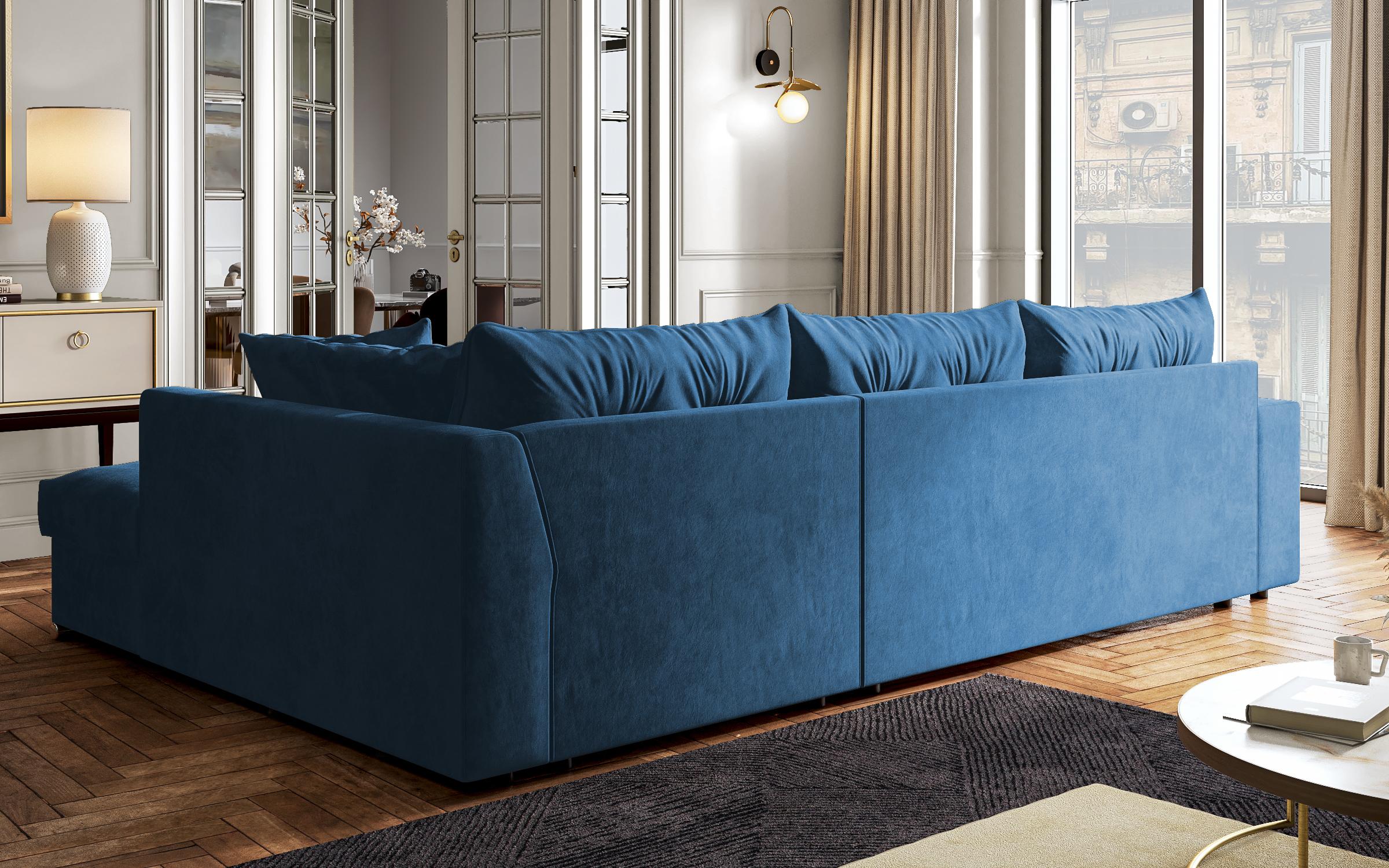 Γωνιακός καναπές Roma, μπλε  6