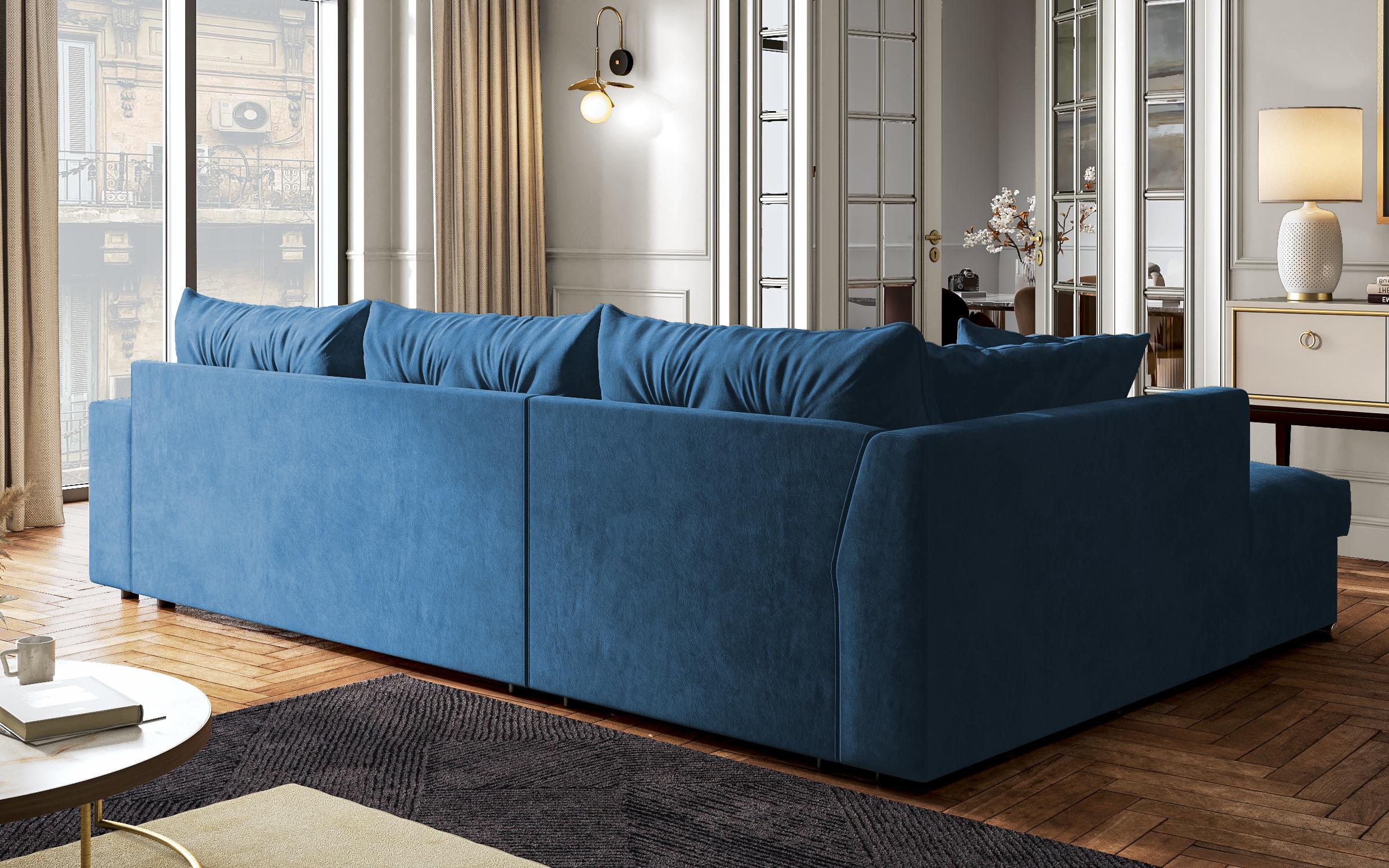 Γωνιακός καναπές Roma, μπλε  6