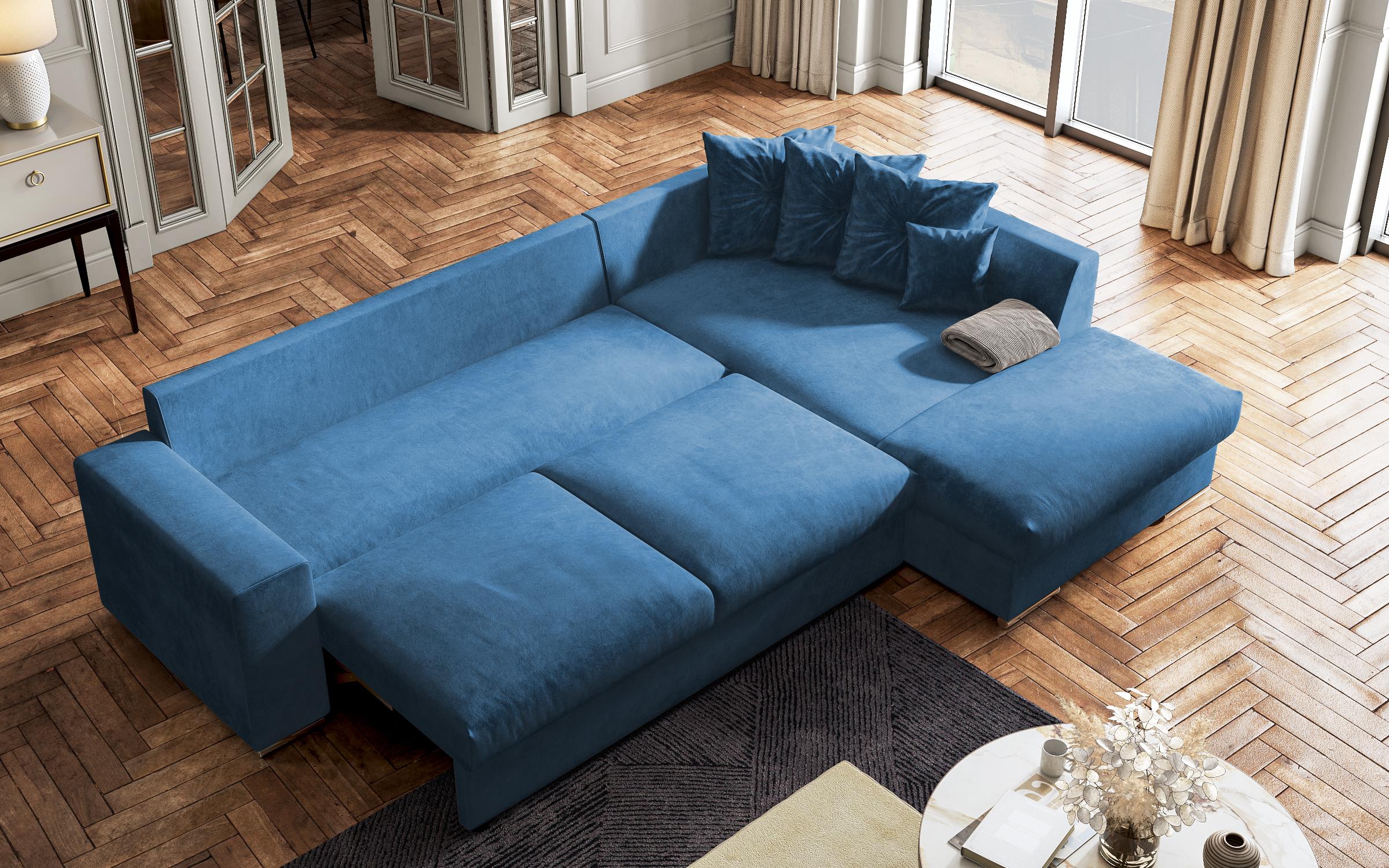 Γωνιακός καναπές Roma, μπλε  7