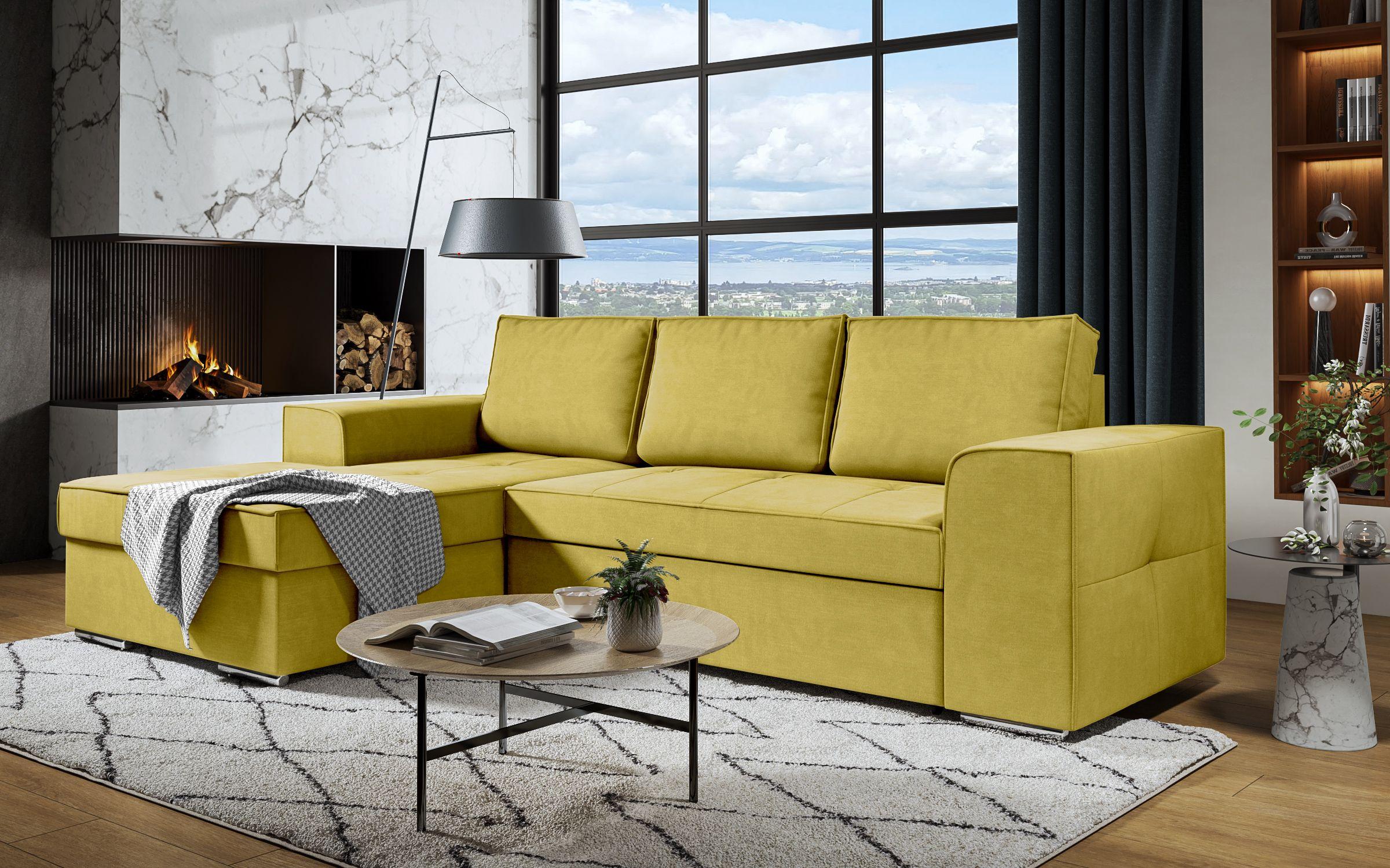 Γωνιακός καναπές Tivoli, κίτρινο  3
