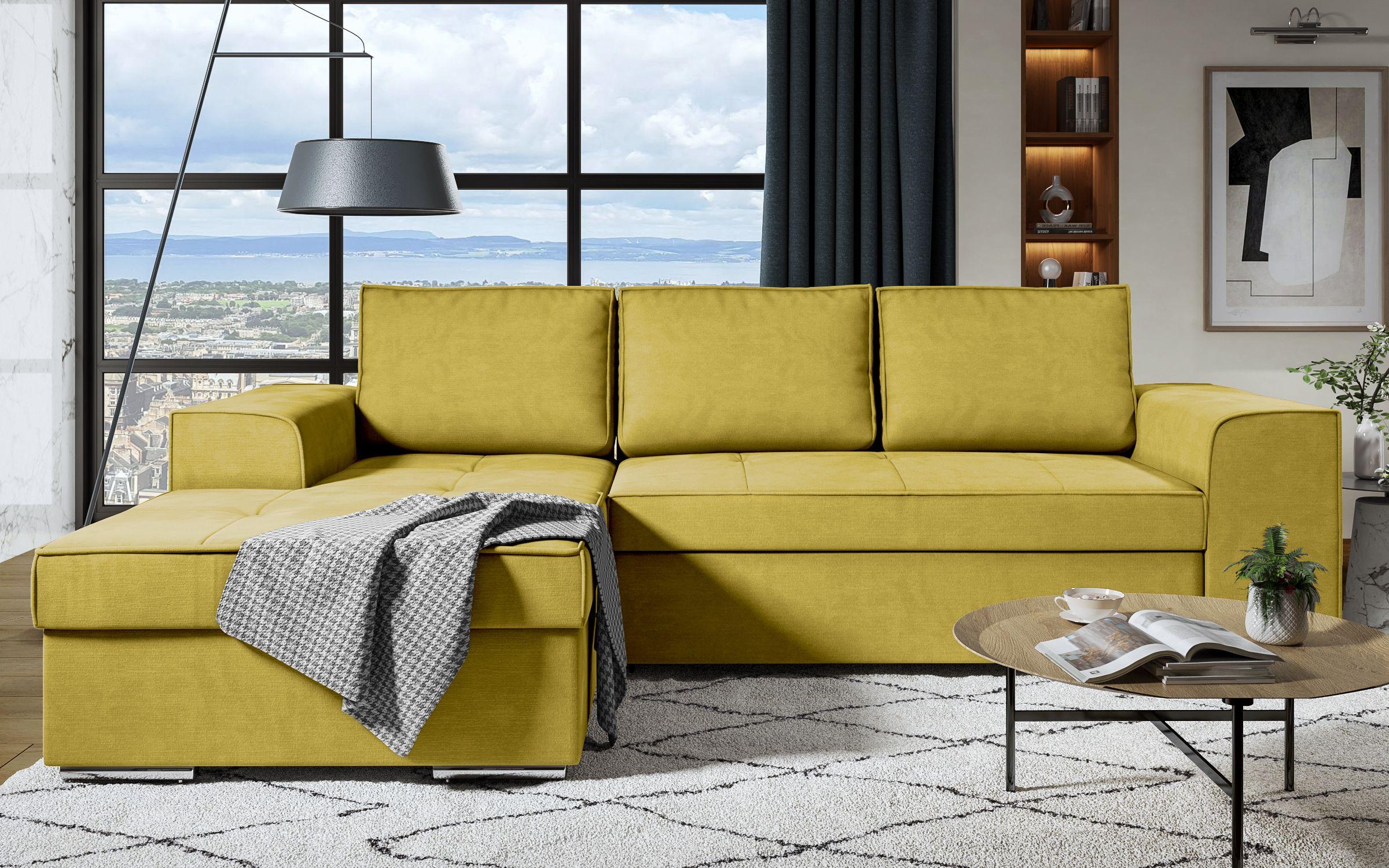 Γωνιακός καναπές Tivoli, κίτρινο  1