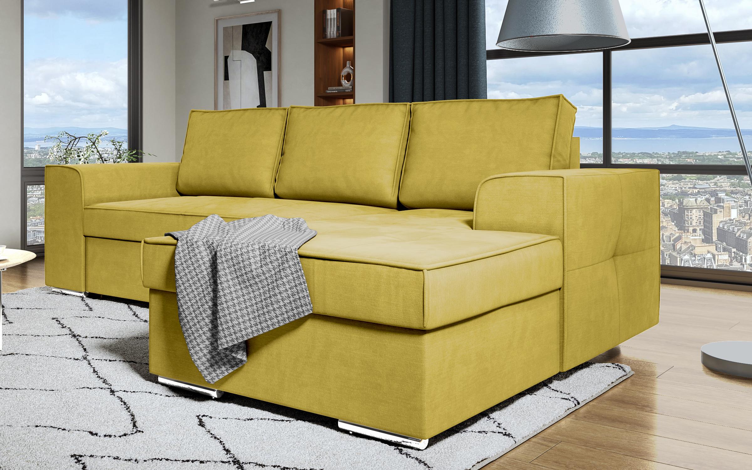 Γωνιακός καναπές Tivoli, κίτρινο  4