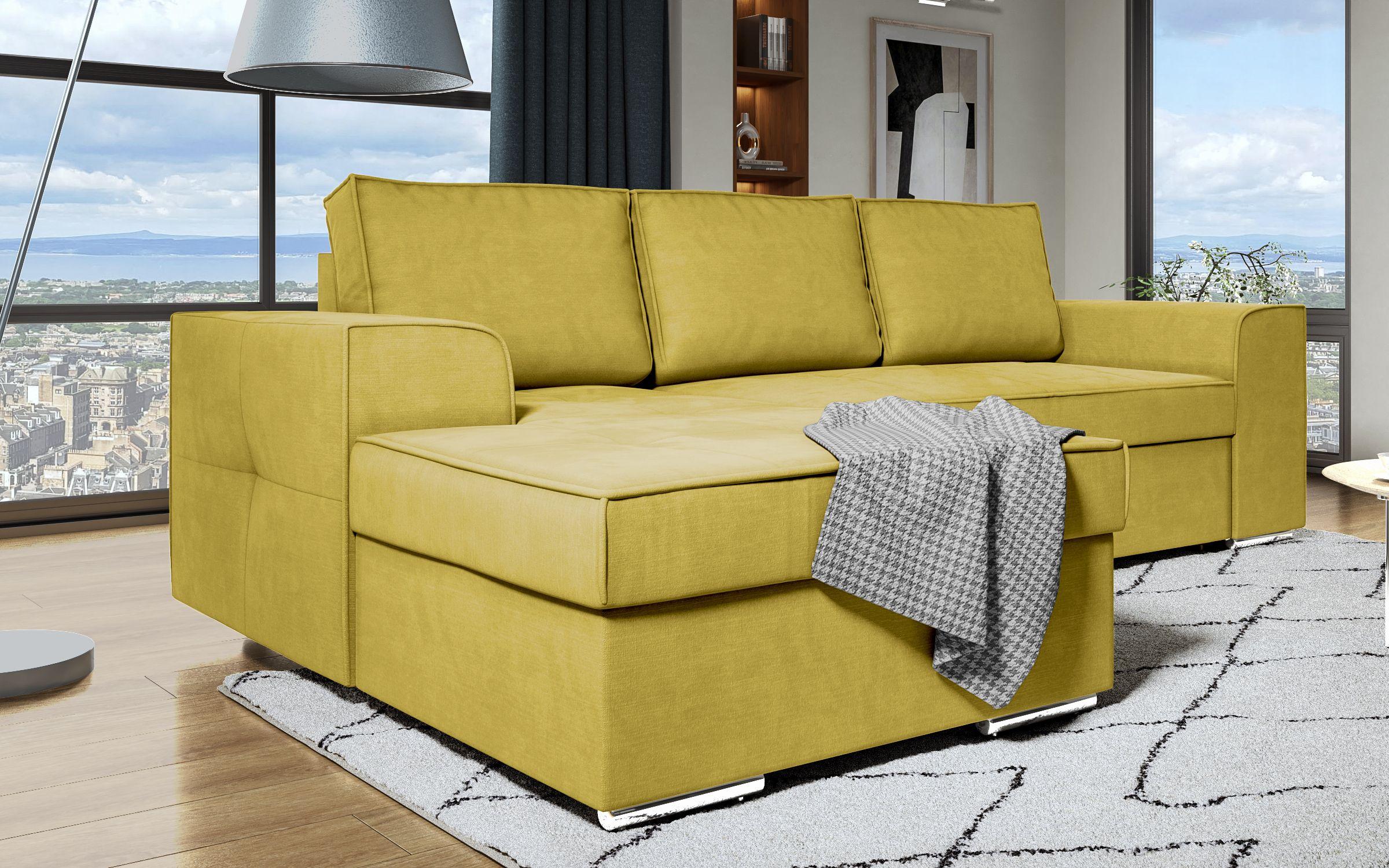 Γωνιακός καναπές Tivoli, κίτρινο  4