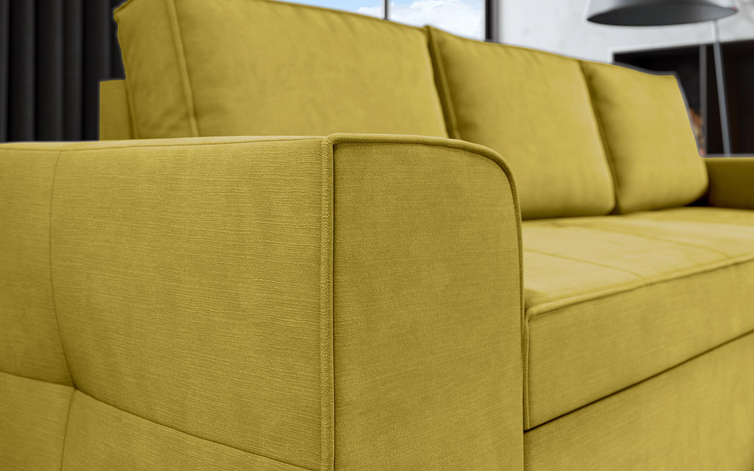 Γωνιακός καναπές Tivoli, κίτρινο  5