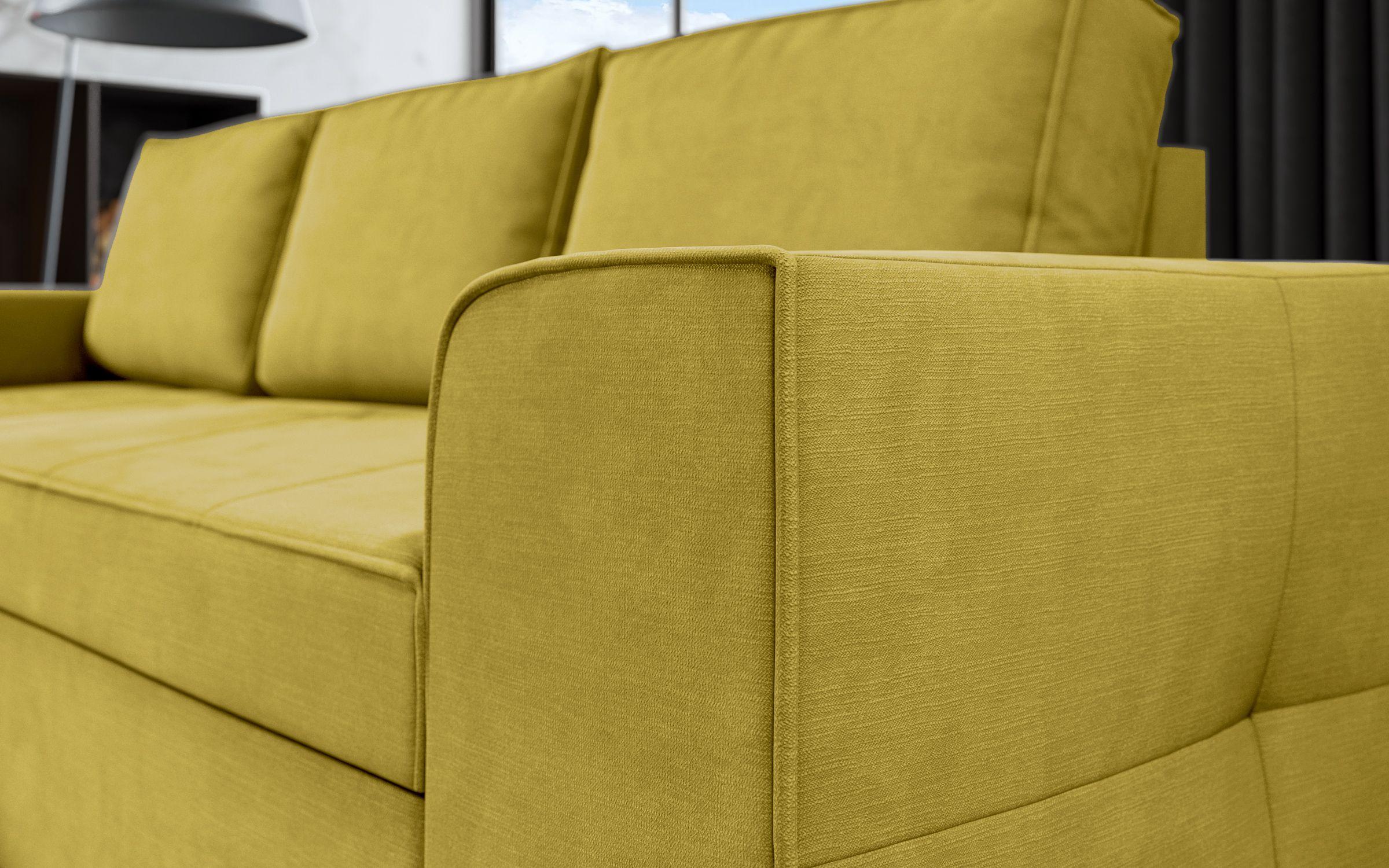 Γωνιακός καναπές Tivoli, κίτρινο  5