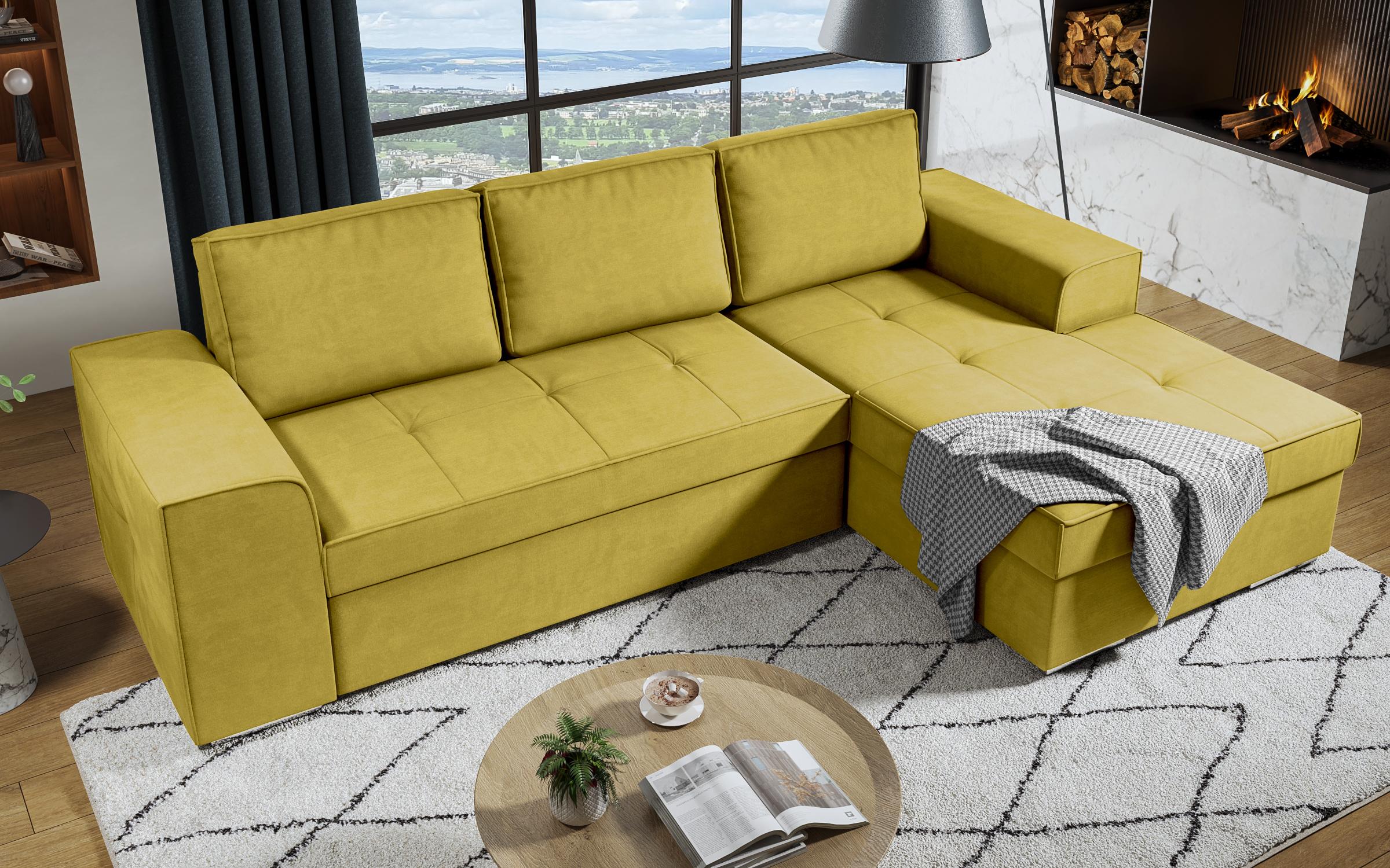 Γωνιακός καναπές Tivoli, κίτρινο  6