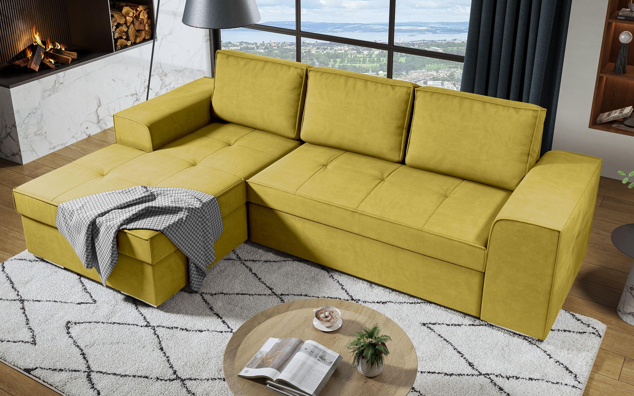 Γωνιακός καναπές Tivoli, κίτρινο  6