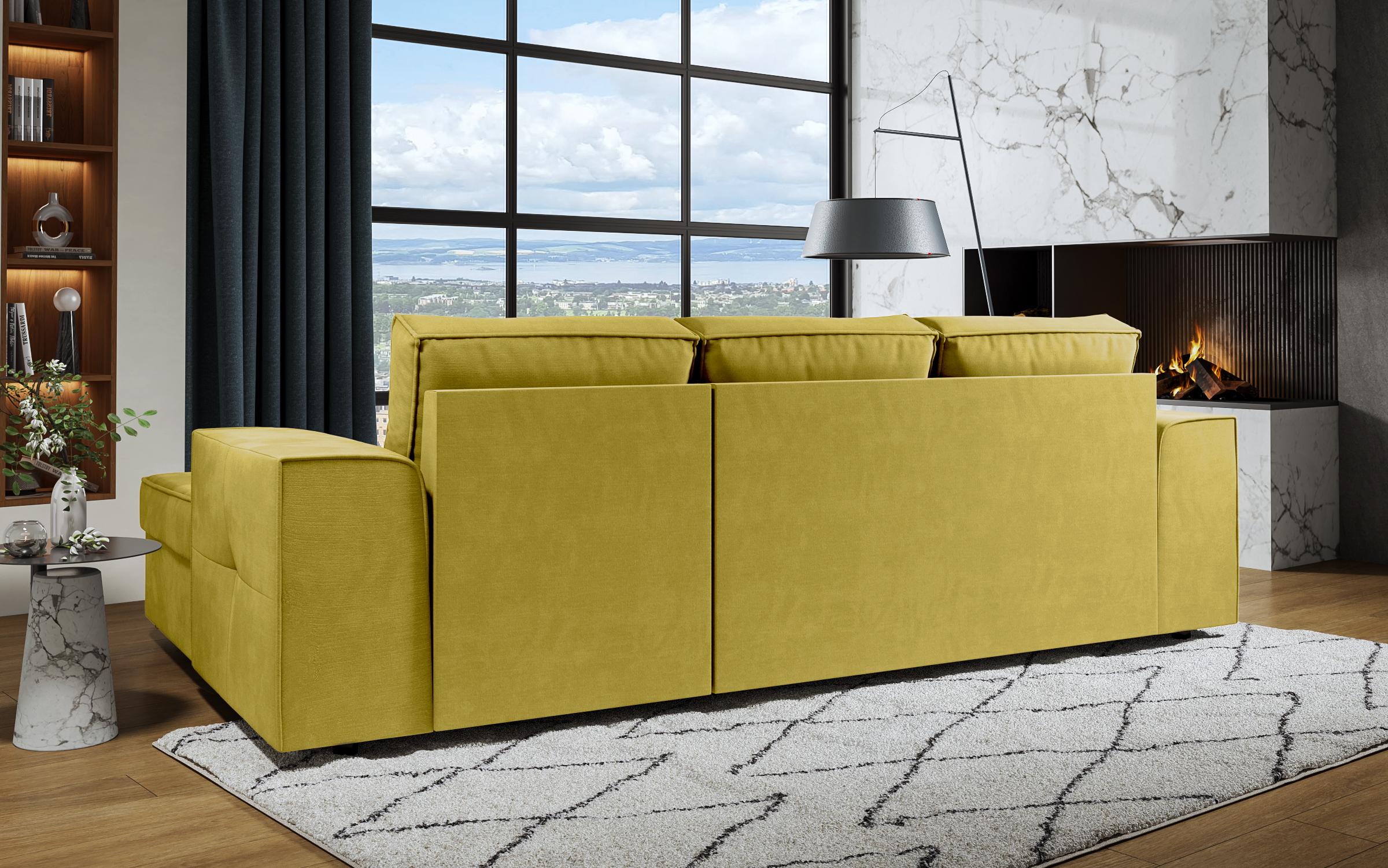 Γωνιακός καναπές Tivoli, κίτρινο  7