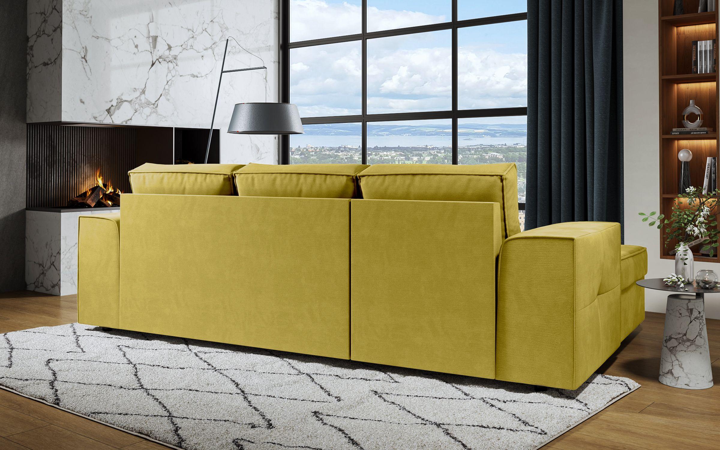 Γωνιακός καναπές Tivoli, κίτρινο  7
