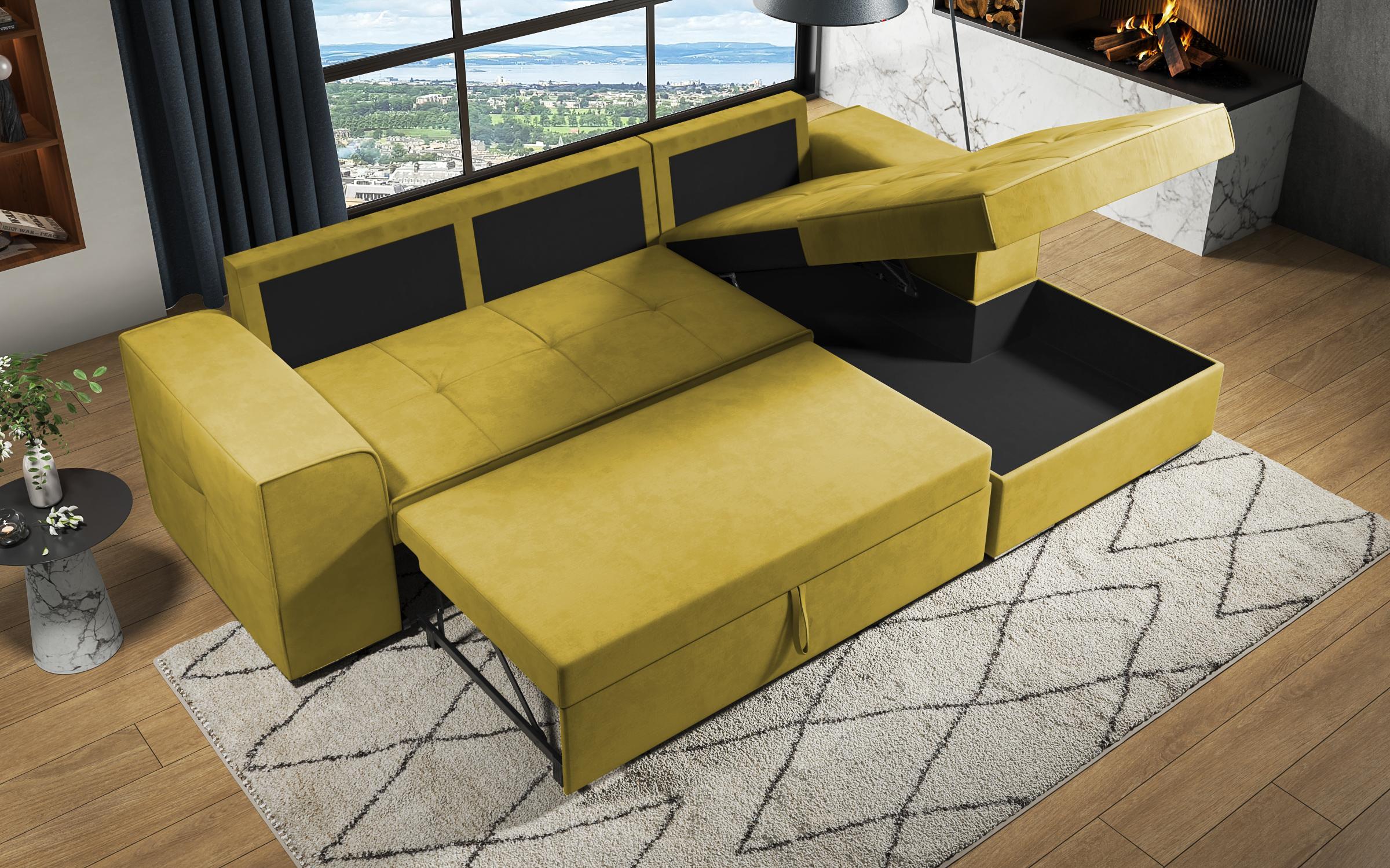 Γωνιακός καναπές Tivoli, κίτρινο  8