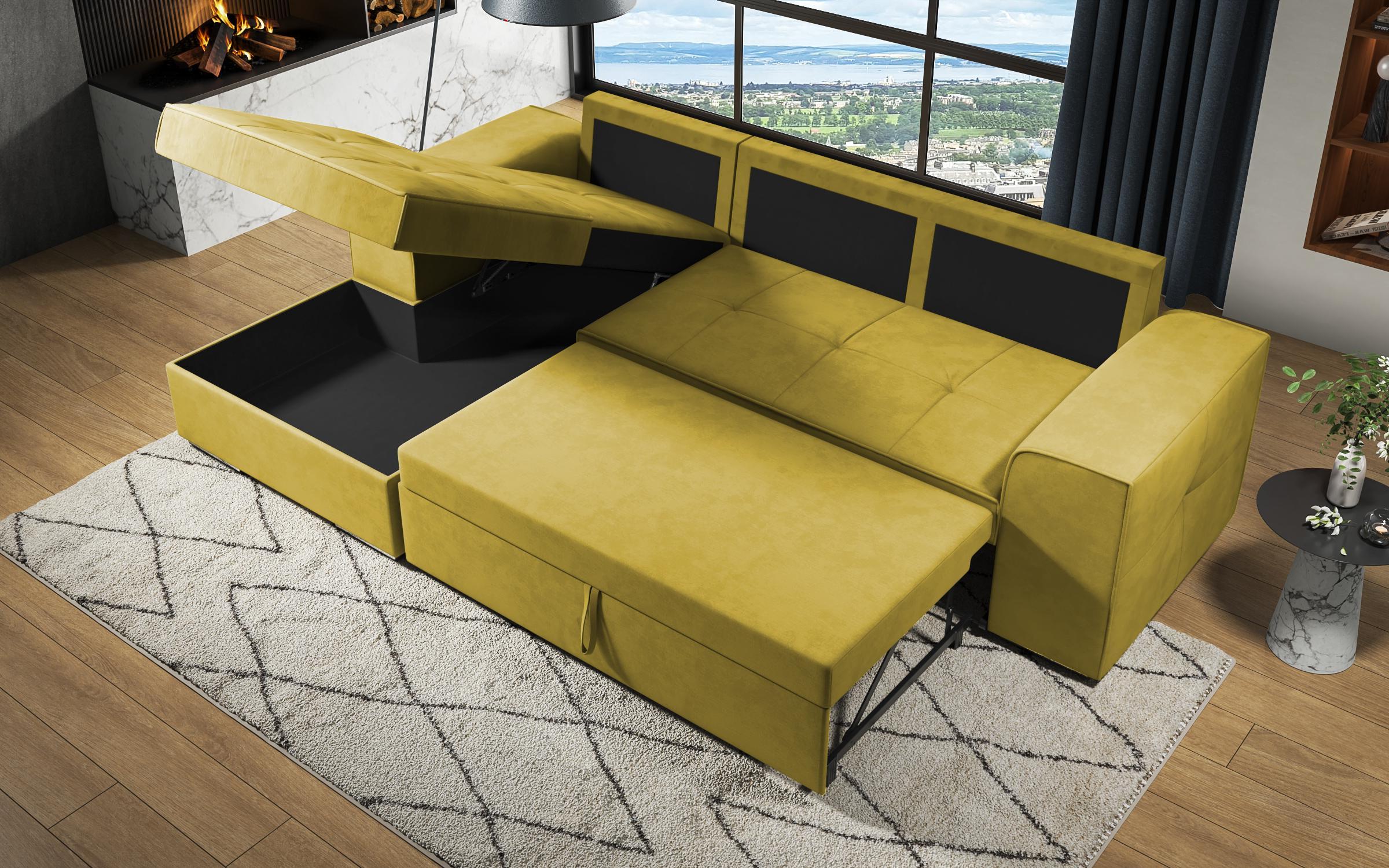 Γωνιακός καναπές Tivoli, κίτρινο  8