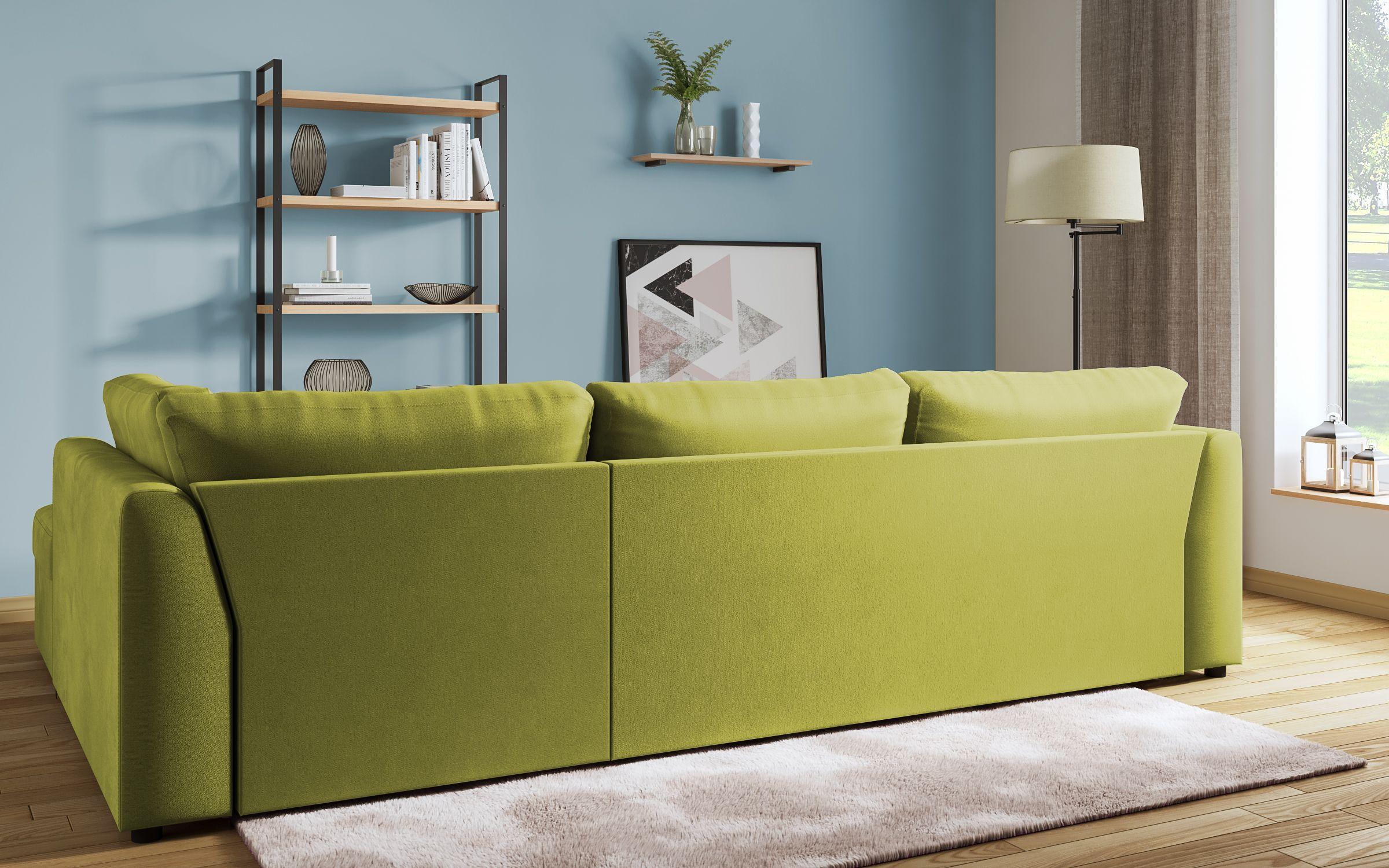 Γωνιακός καναπές - κρεβάτι Toskana, πράσινο + ανοιχτό καφέ  8