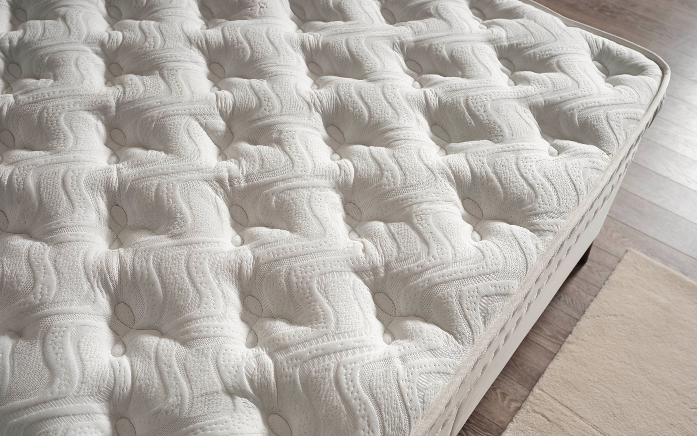 Κρεβάτι Box spring 160/200 Elona + στρώμα, κρεμ  8