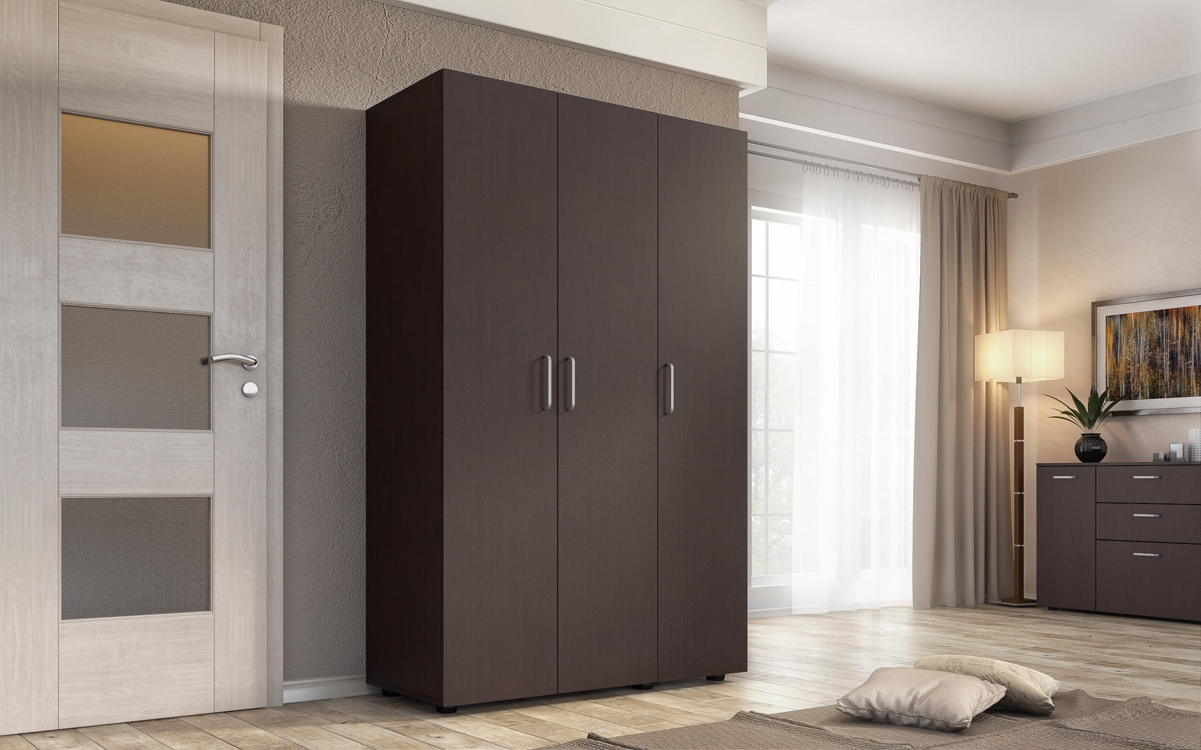 Τρίφυλλη ντουλάπα Stenli, wenge  1