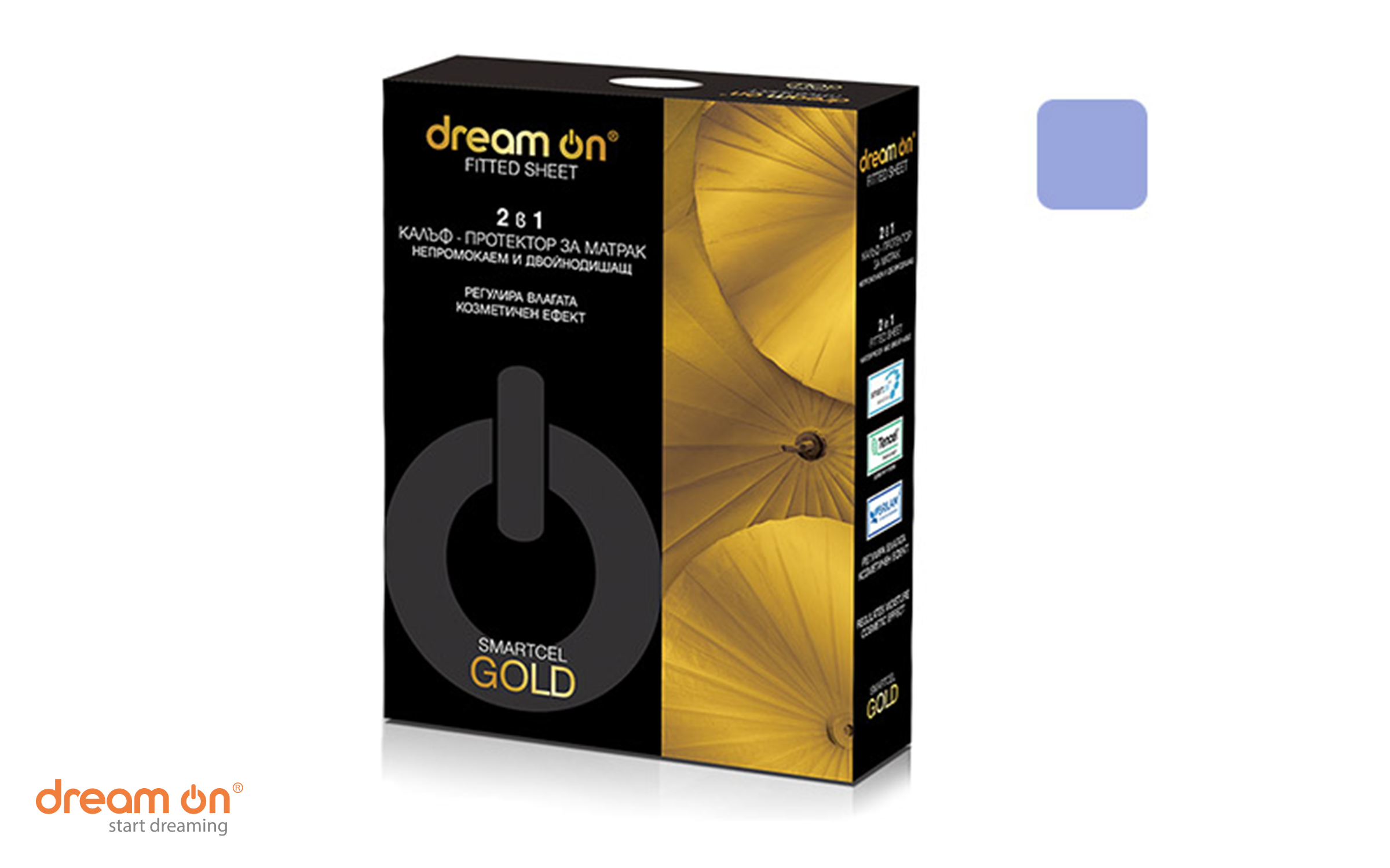 Προστατευτικό στρώματος 80/190 - 200 Smartgel Gold, μπλε  2