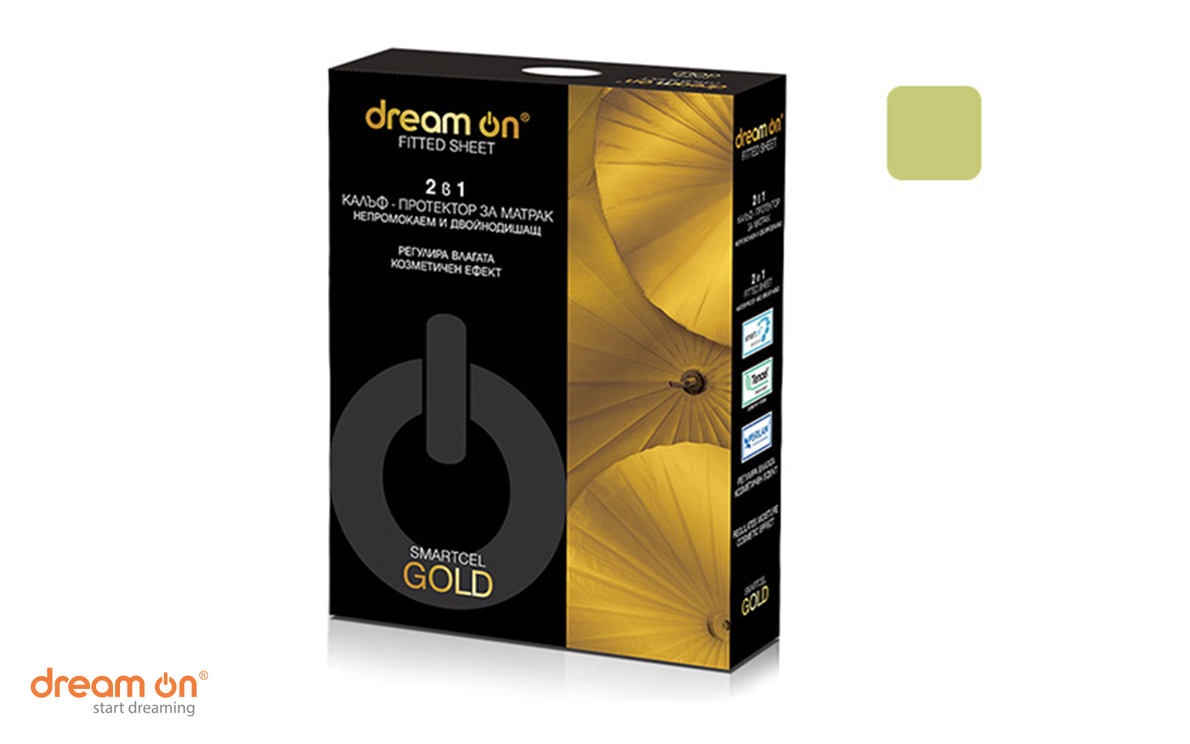 Προστατευτικό στρώματος 120/190 - 200 Smartgel Gold, ανοιχτό πράσινο  2