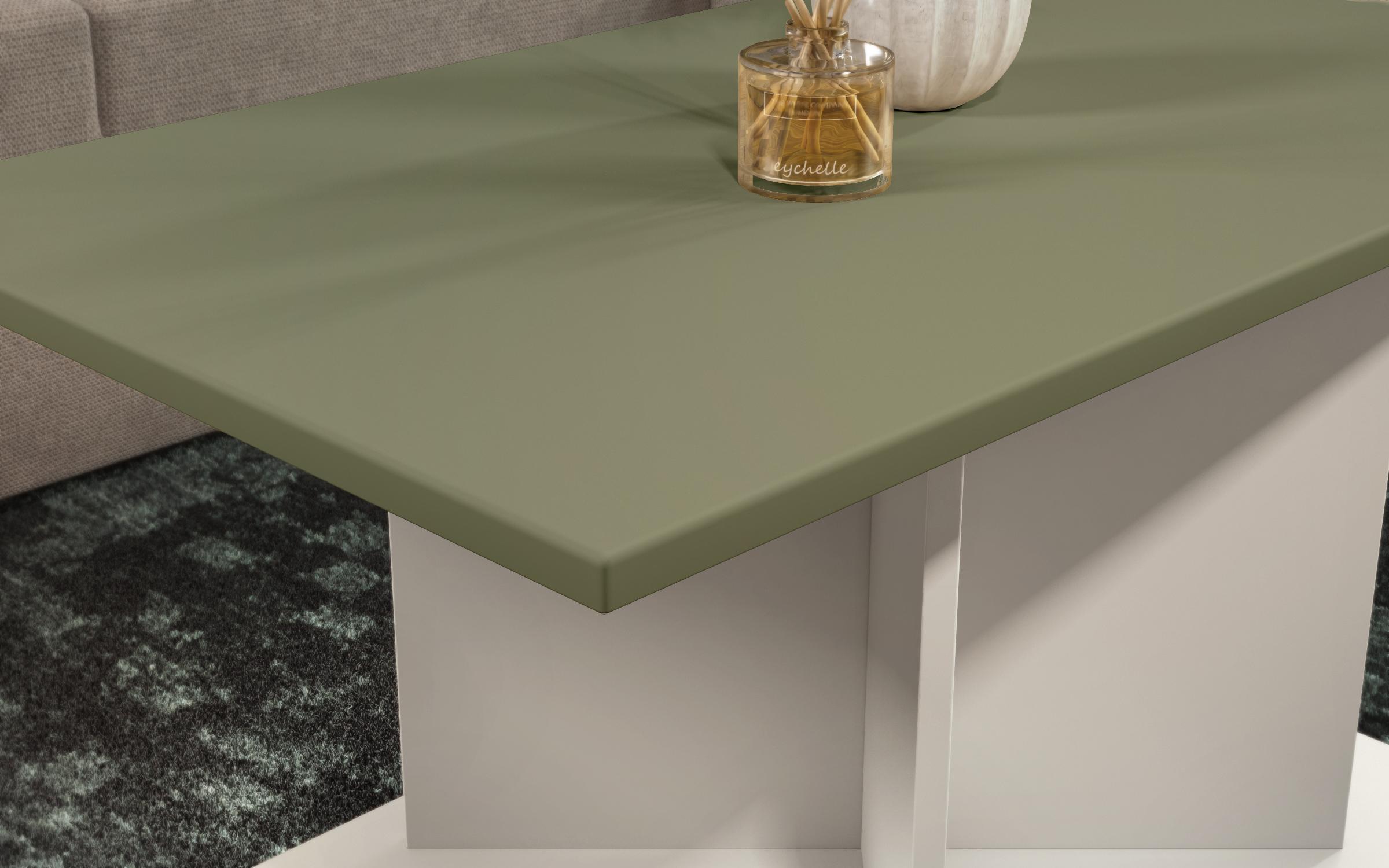 Τραπεζάκι σαλονιού + MDF Aurea L, ματ άμμου + olive  3