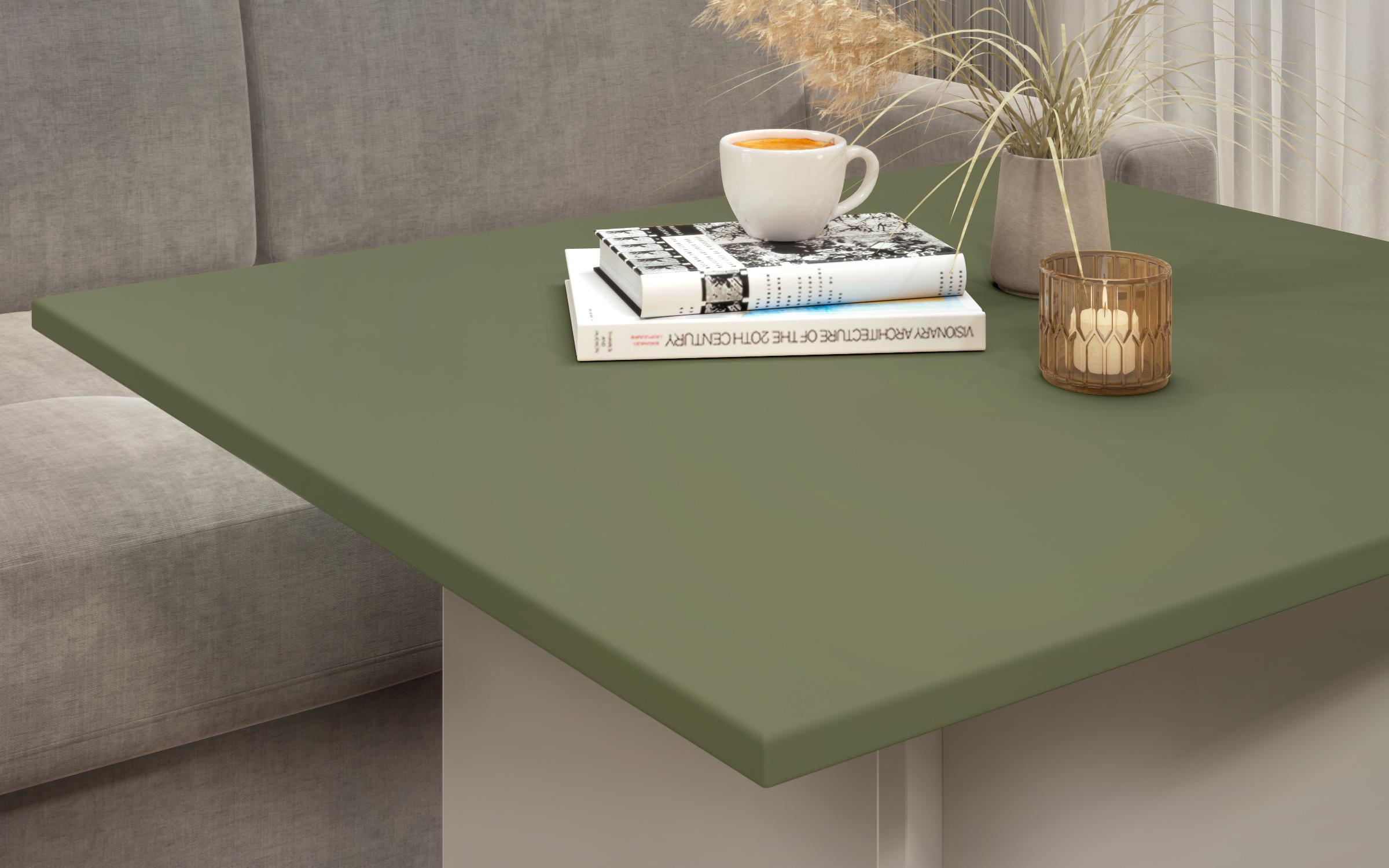 Τραπέζι Aurea XL + MDF, ματ άμμου + olive  3