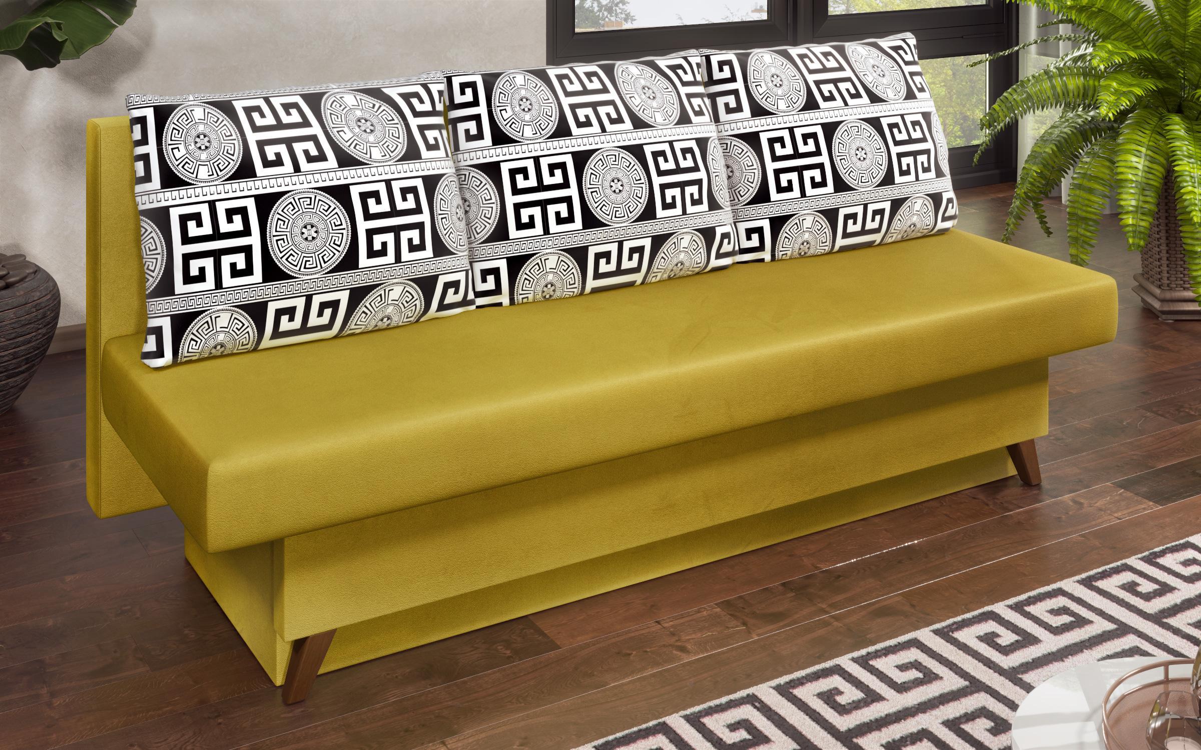 Καναπές Komo, κίτρινο + print  2