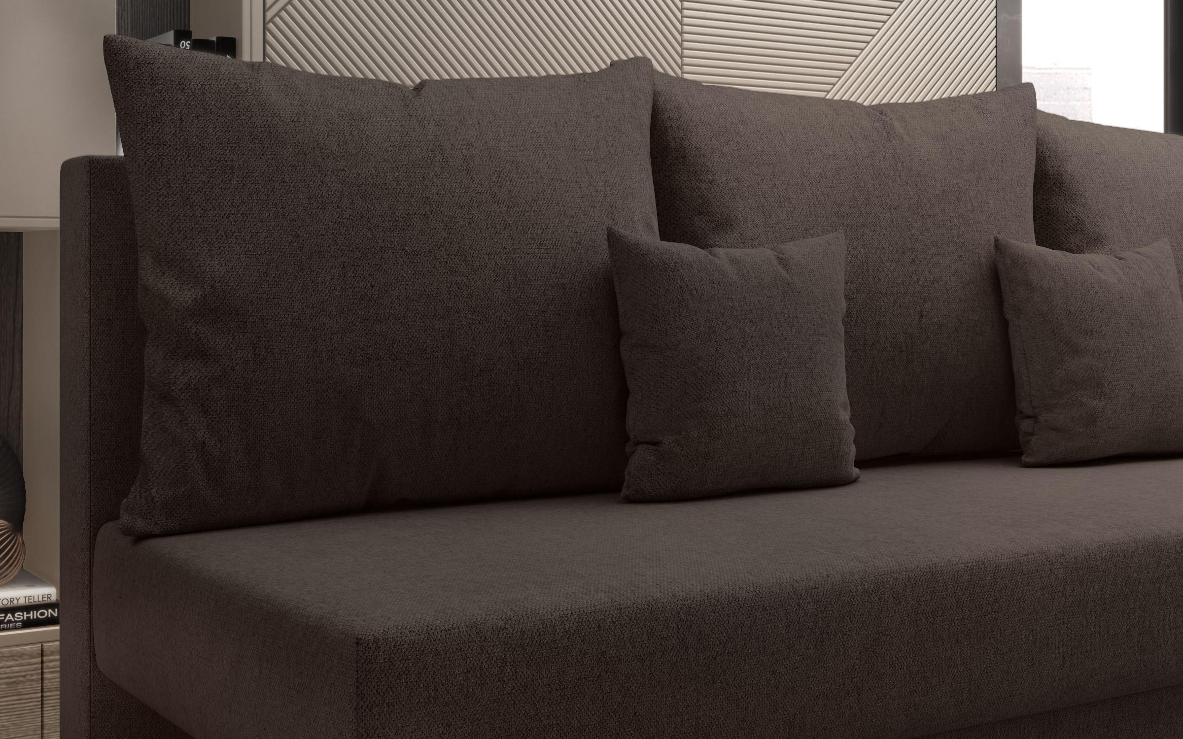 Καναπές-κρεβάτι Monteo, σκούρο καφέ  3