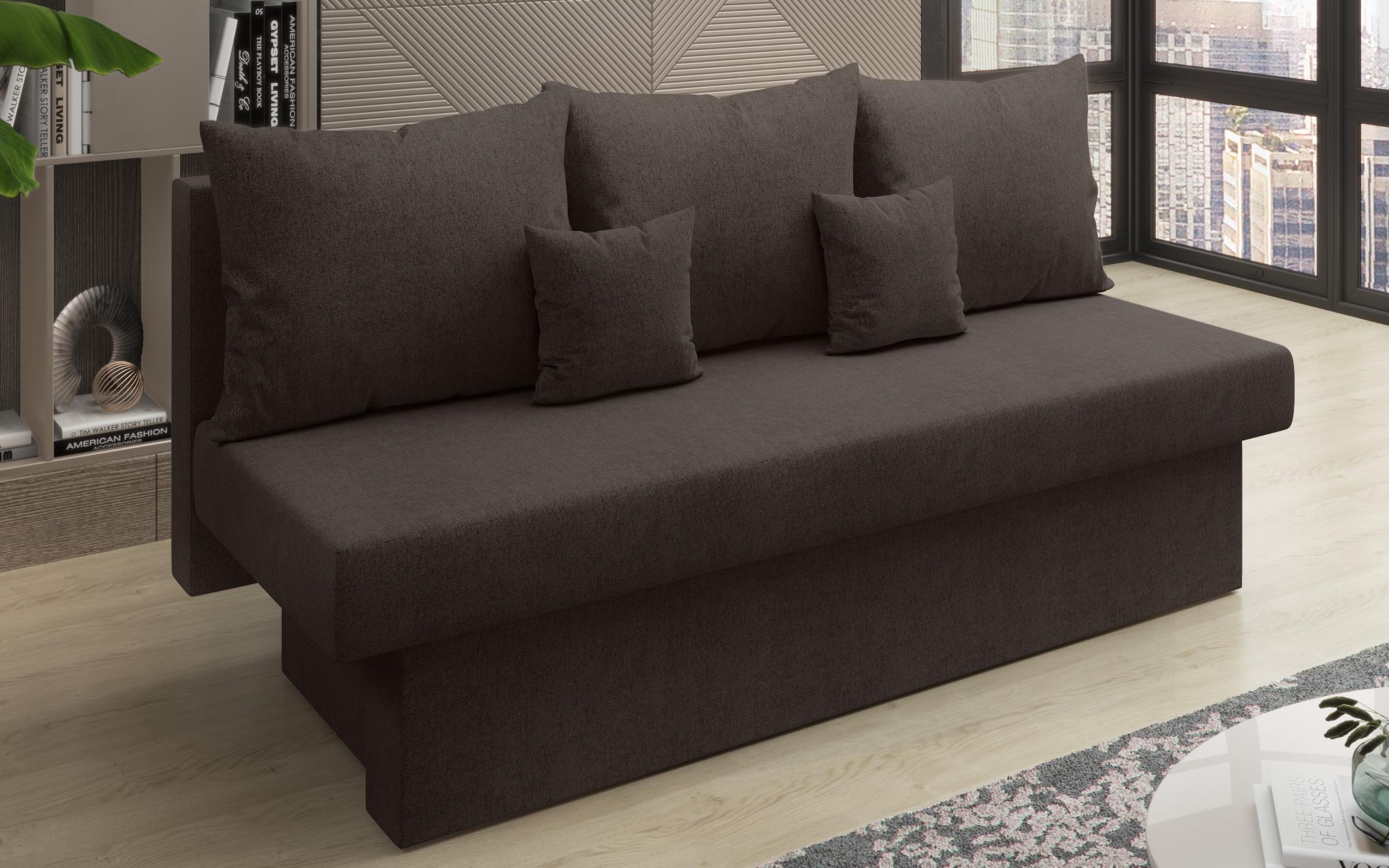Καναπές-κρεβάτι Monteo, σκούρο καφέ  6