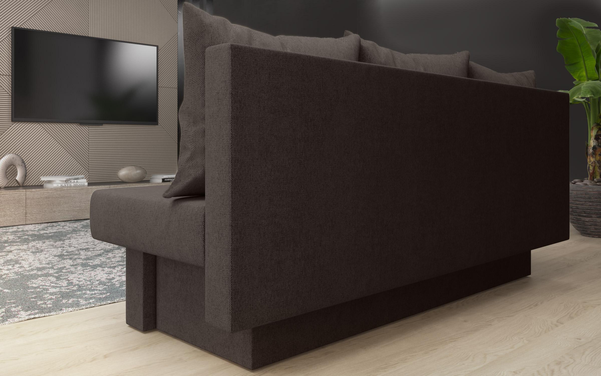 Καναπές-κρεβάτι Monteo, σκούρο καφέ  7
