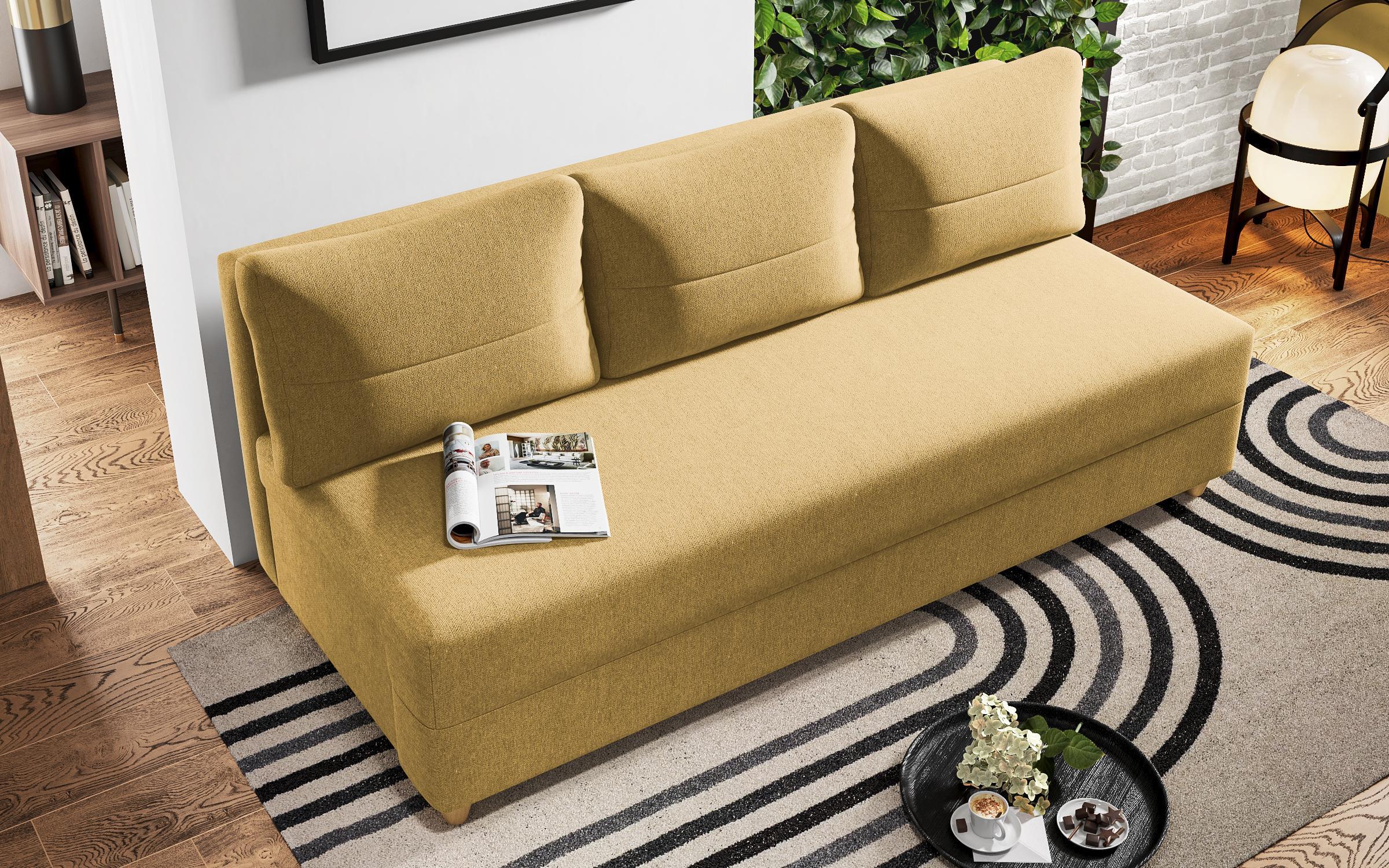 Καναπές - κρεβάτι Arano, μουσταρδί  7