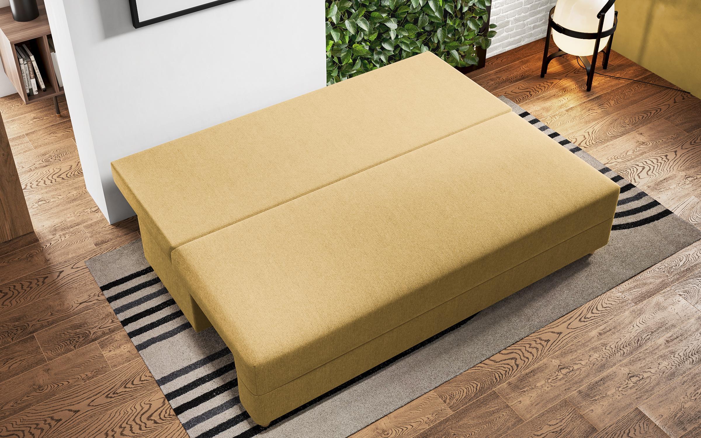Καναπές - κρεβάτι Arano, μουσταρδί  4