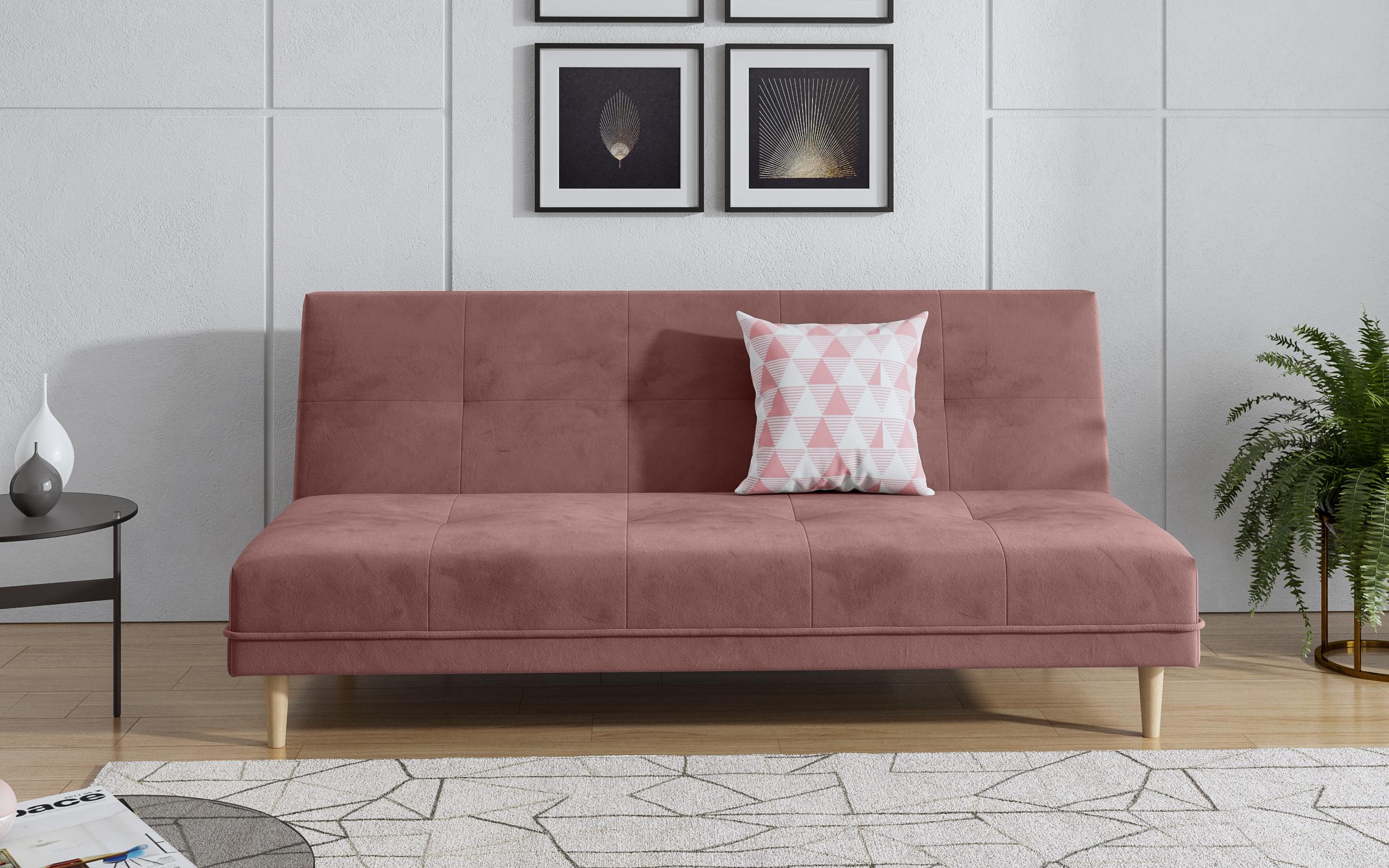 Κλικ κλακ καναπές  Nira, ροζ + print  1