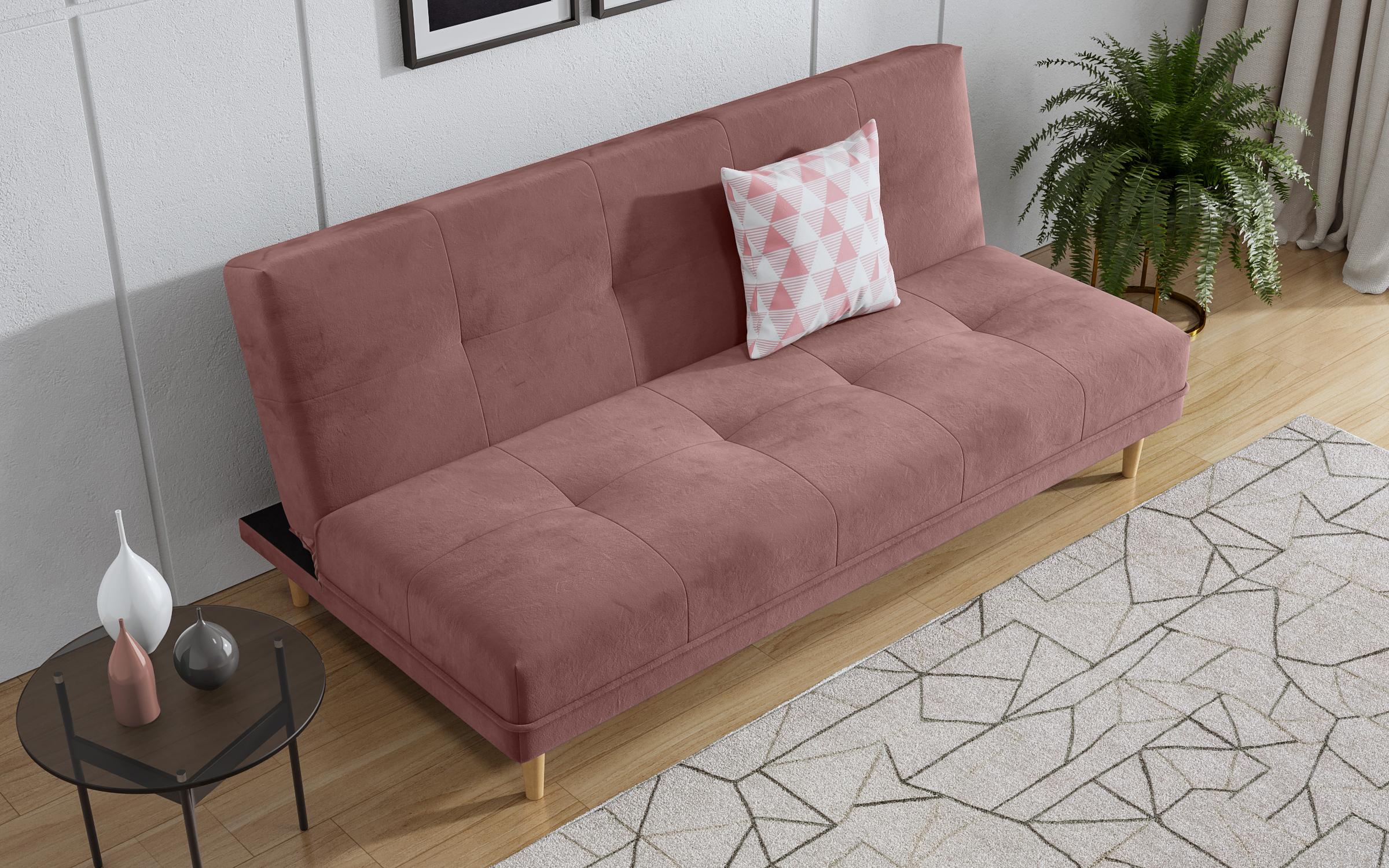 Κλικ κλακ καναπές  Nira, ροζ + print  4