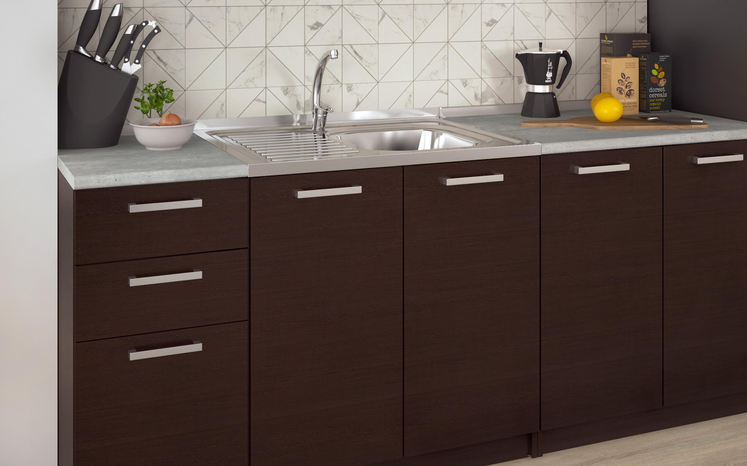 Κουζίνα με πάγκο Darina, wenge  4