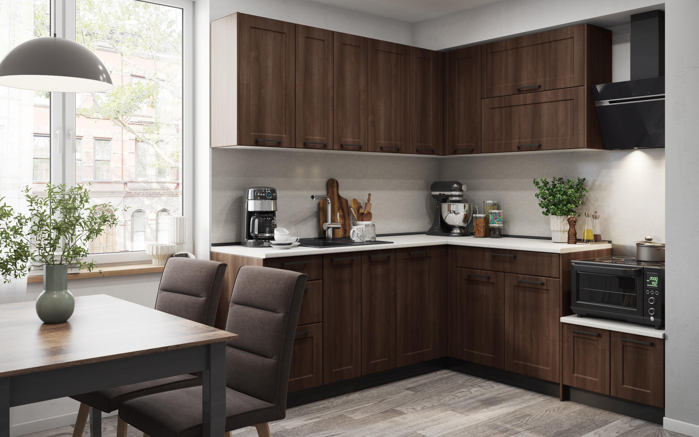 Ντουλάπι κουζίνας Sena 24, καρυδιά  3