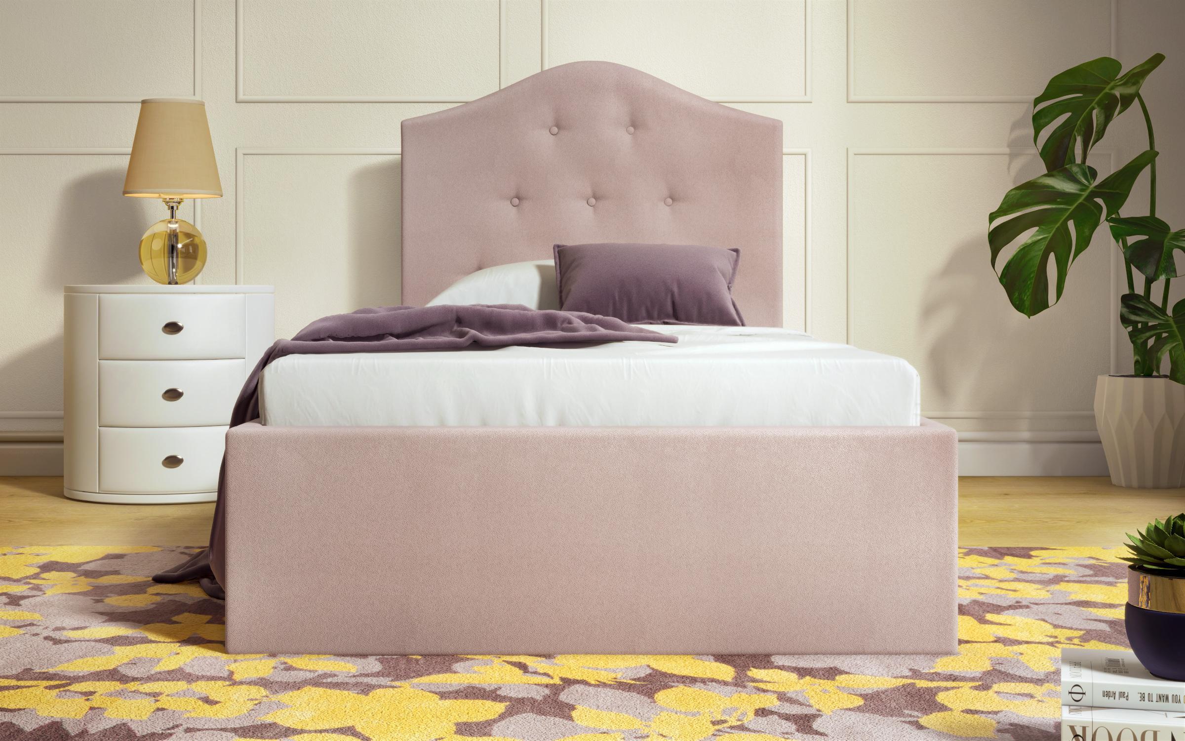 Κρεβάτι Kami  για στρώμα 90/200, ροζ  3