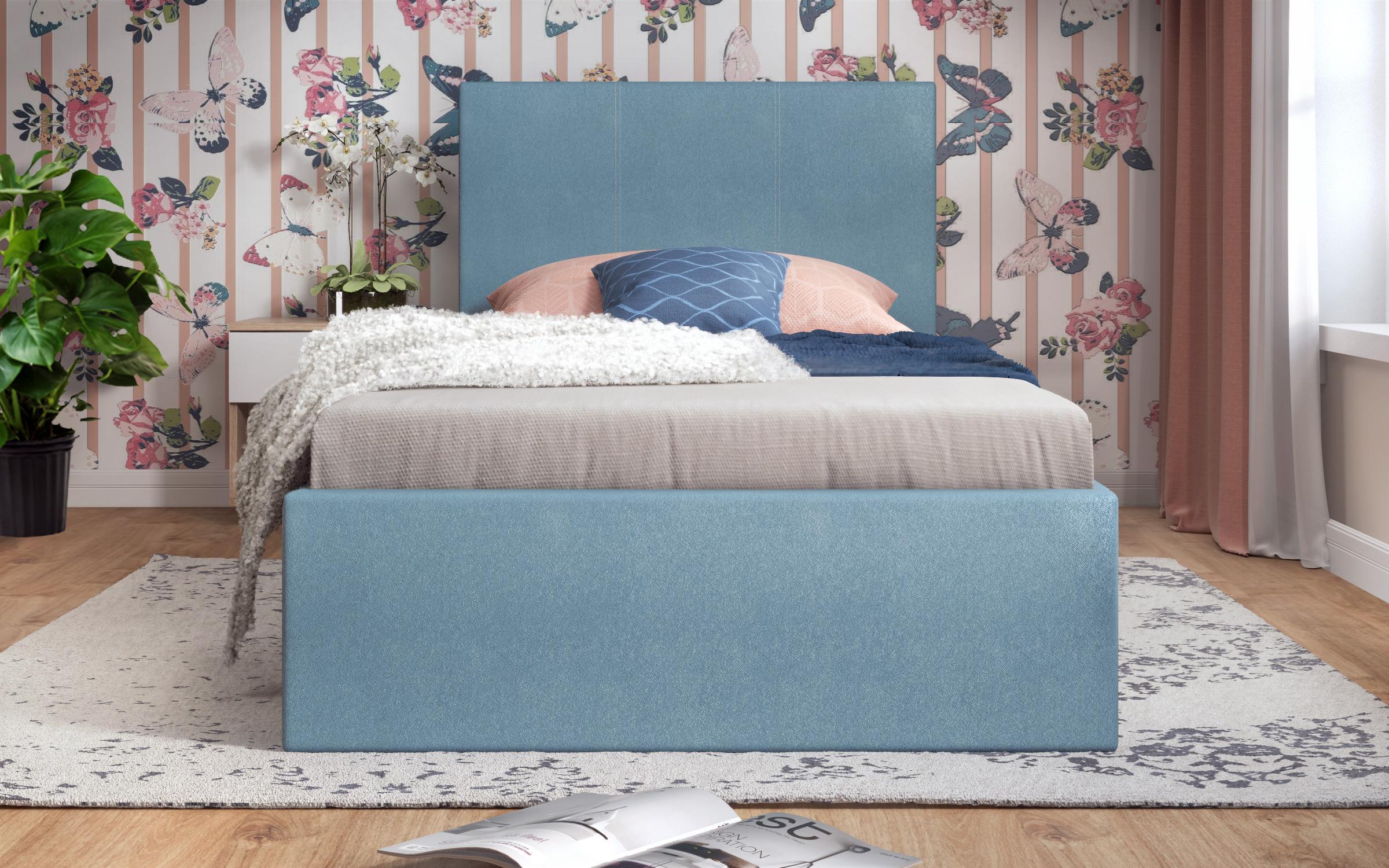 Κρεβάτι Oli  για στρώμα 90/200, μπλε  4
