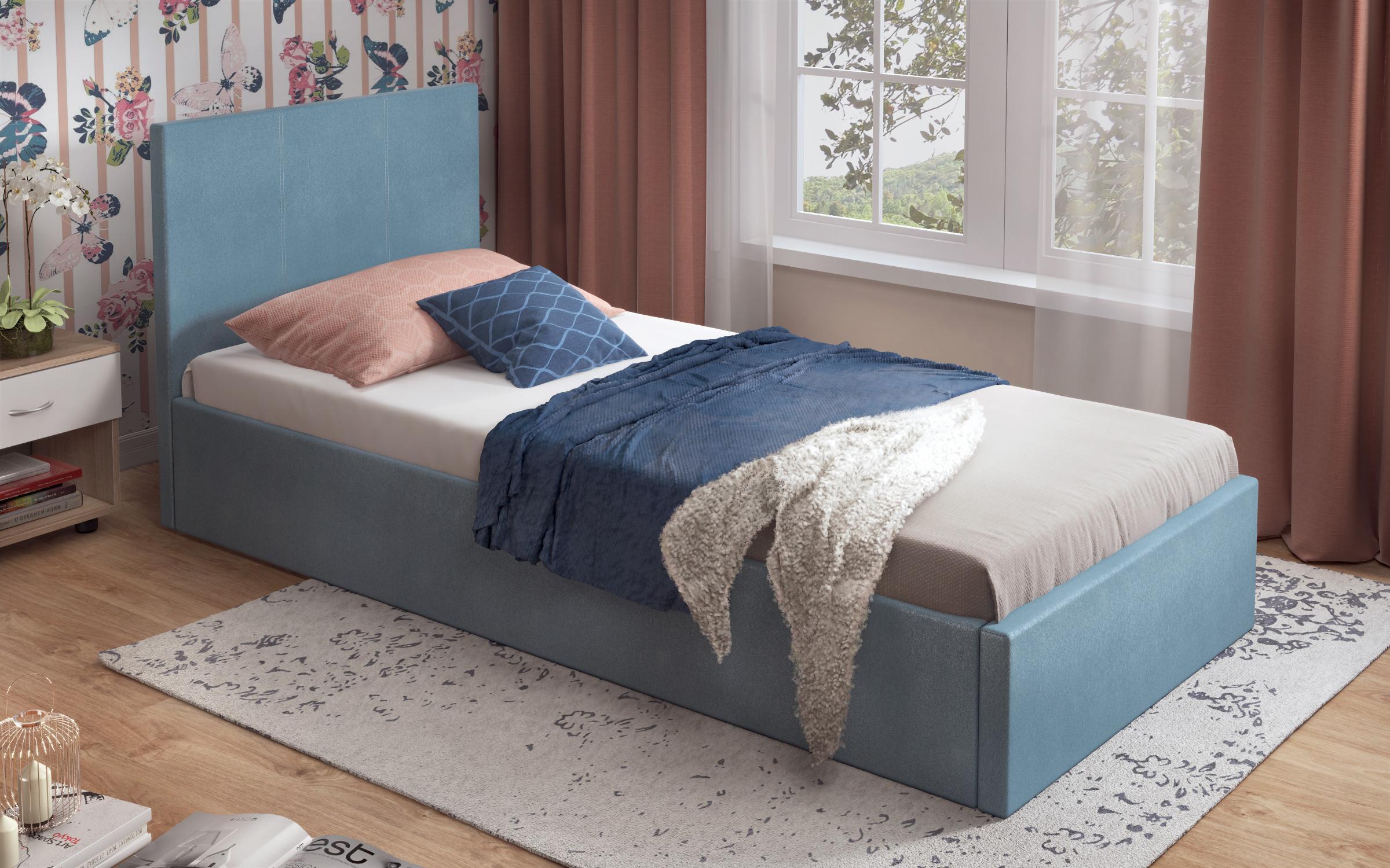 Κρεβάτι Oli  για στρώμα 90/200, μπλε  2