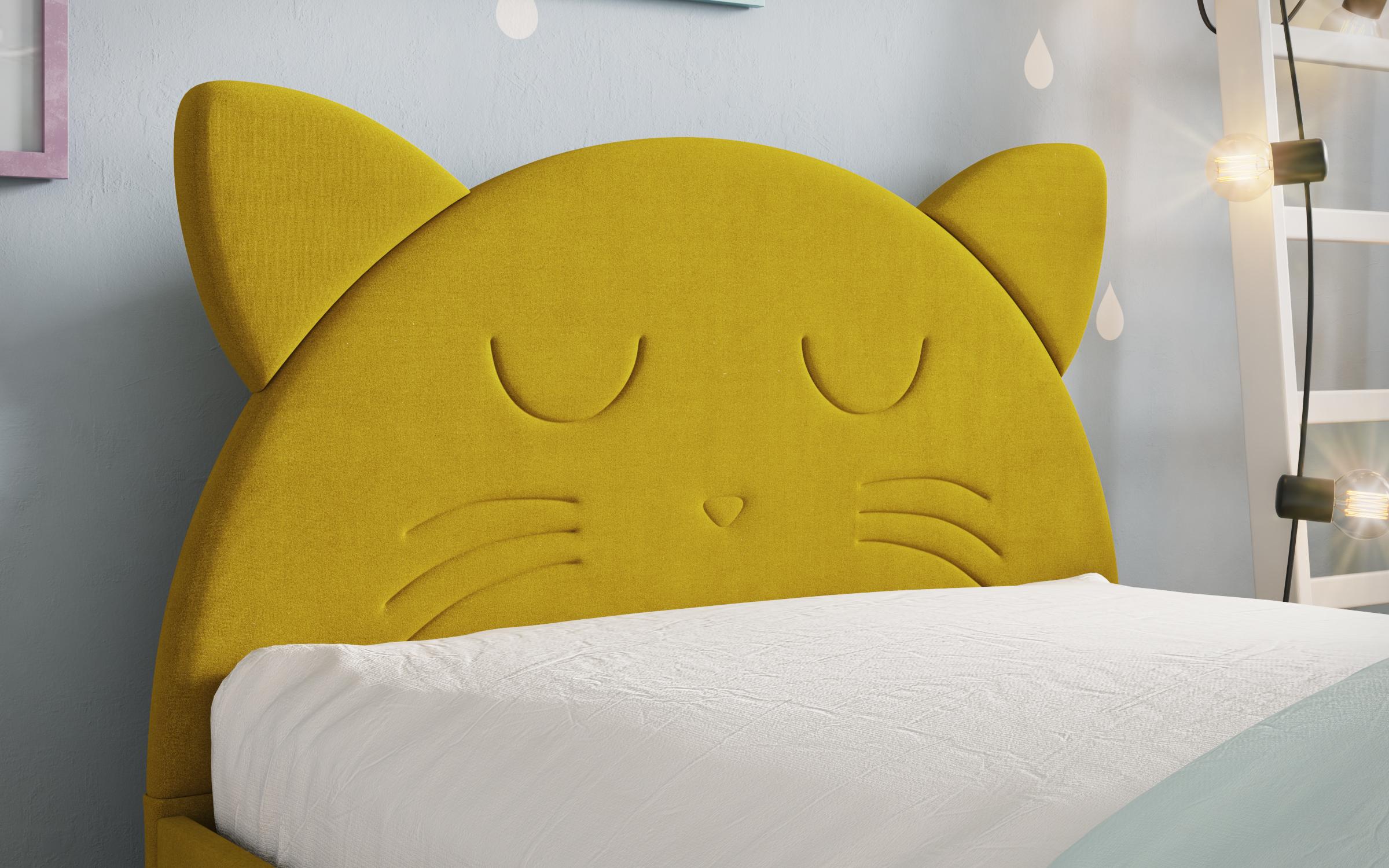Κρεβάτι με συρτάρι Moli A για στρώμα 90/200, κίτρινο  3