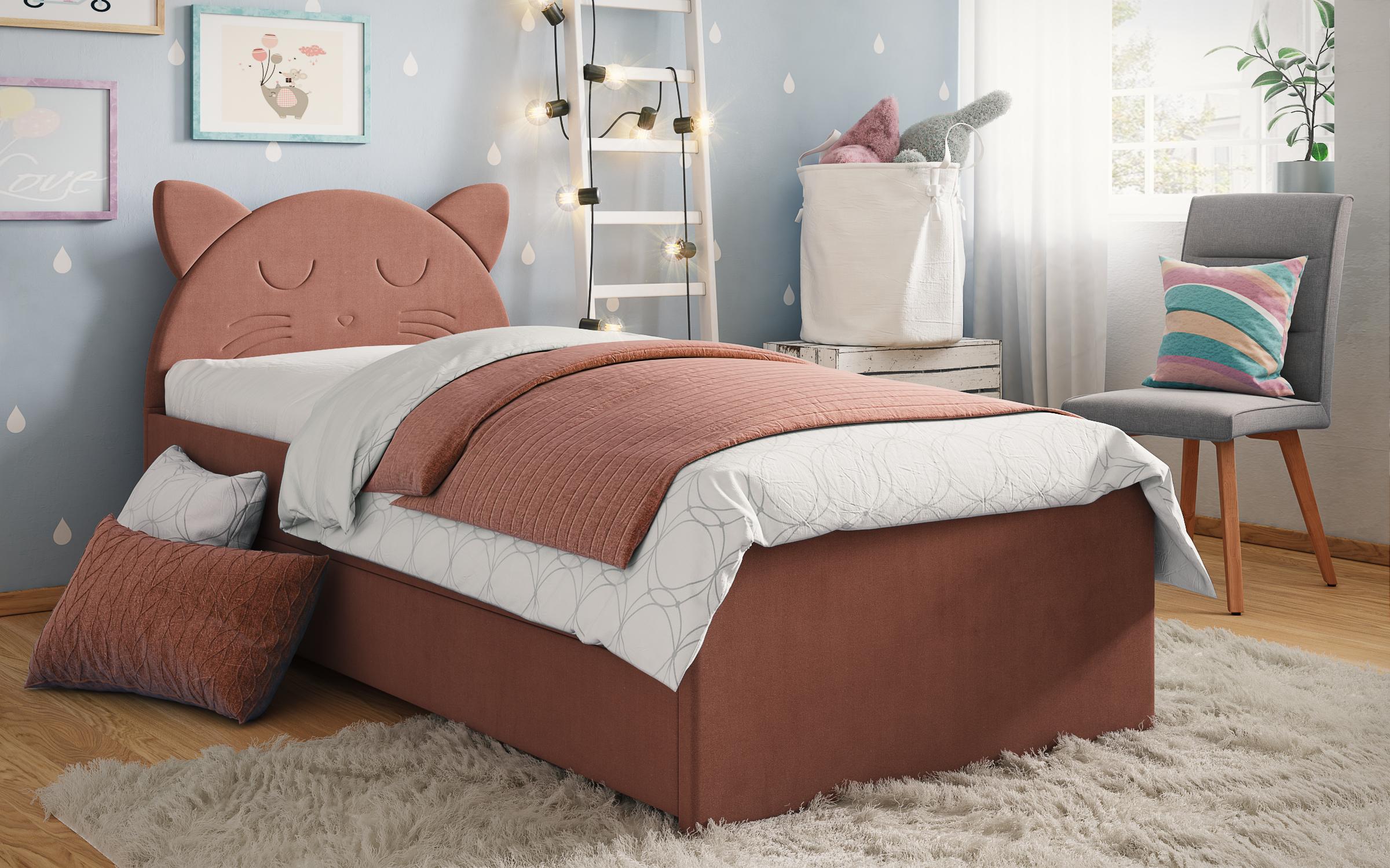 Κρεβάτι με συρτάρι Moli A για στρώμα 90/200, ροζ  2