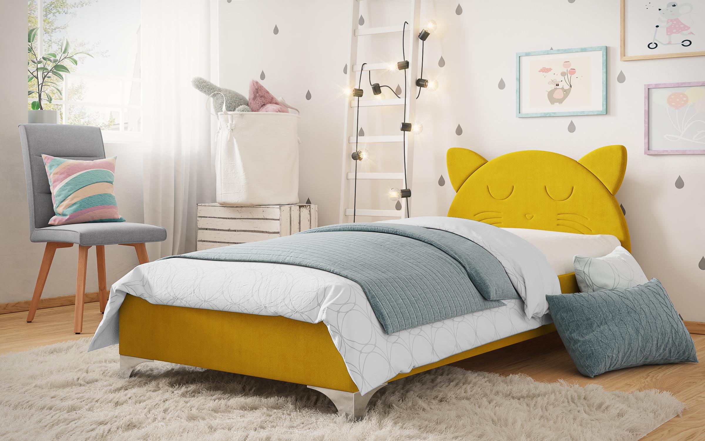 Κρεβάτι Moli για στρώμα 90/200, κίτρινο  1