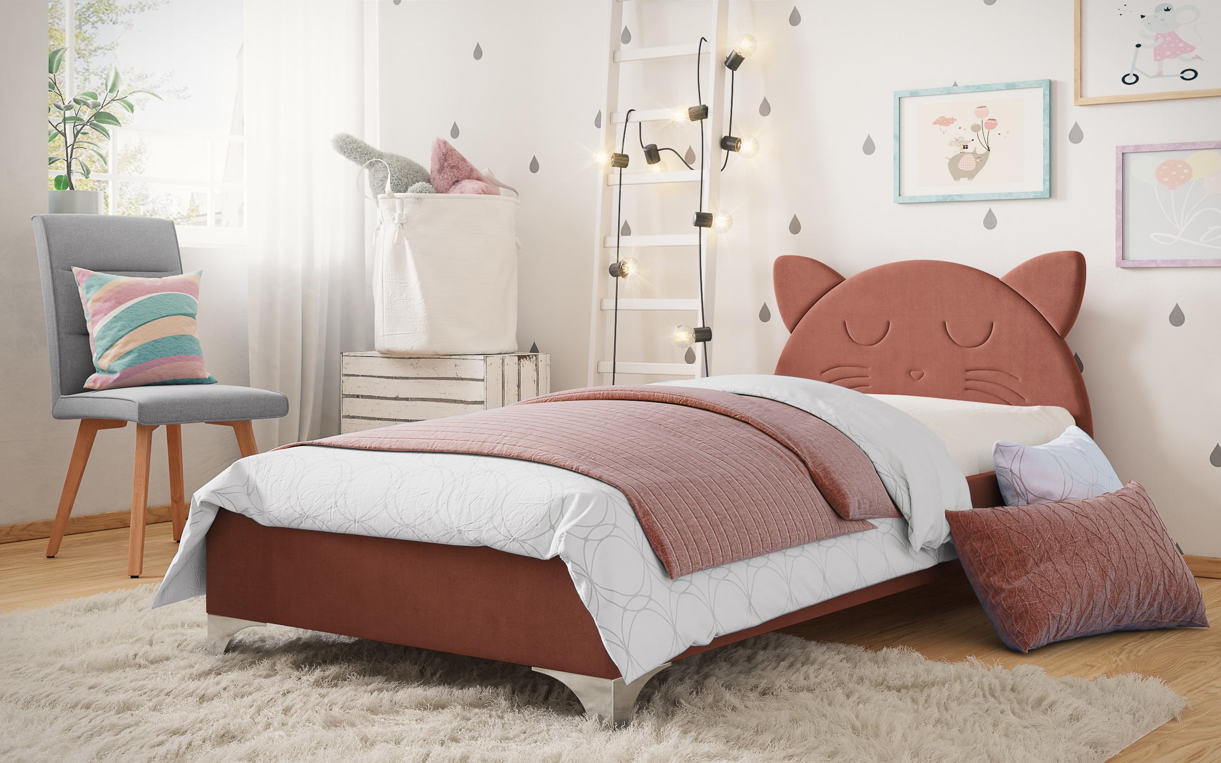 Κρεβάτι Moli για στρώμα 90/200, ροζ  1