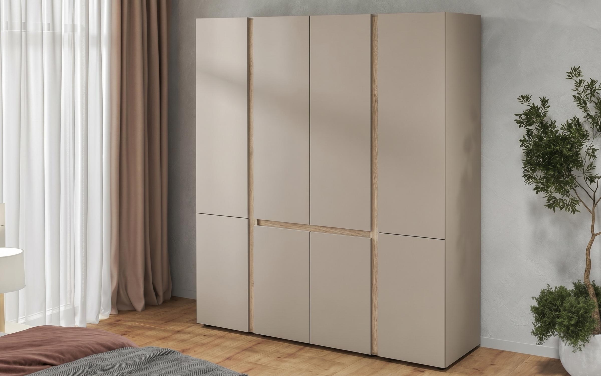 Σετ κρεβατοκάμαρας 160/200 Omonia + στρώμα, cashmere + δρυς Castello honey  7