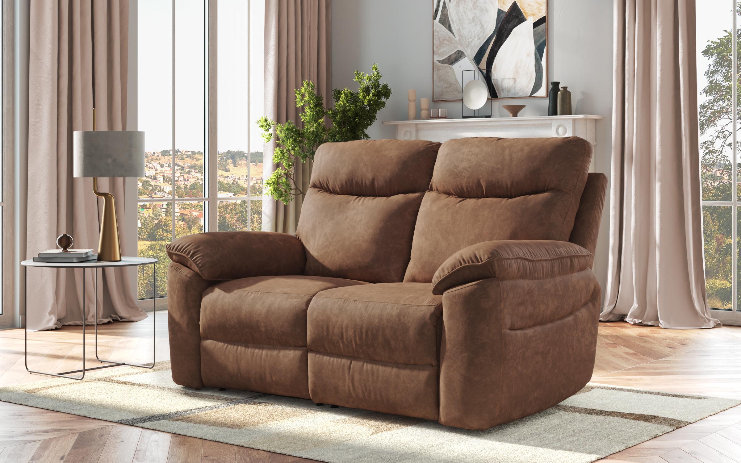 Recliner ,διθέσιος /χωρίς μηχανισμό/ Adesto, καφέ  7