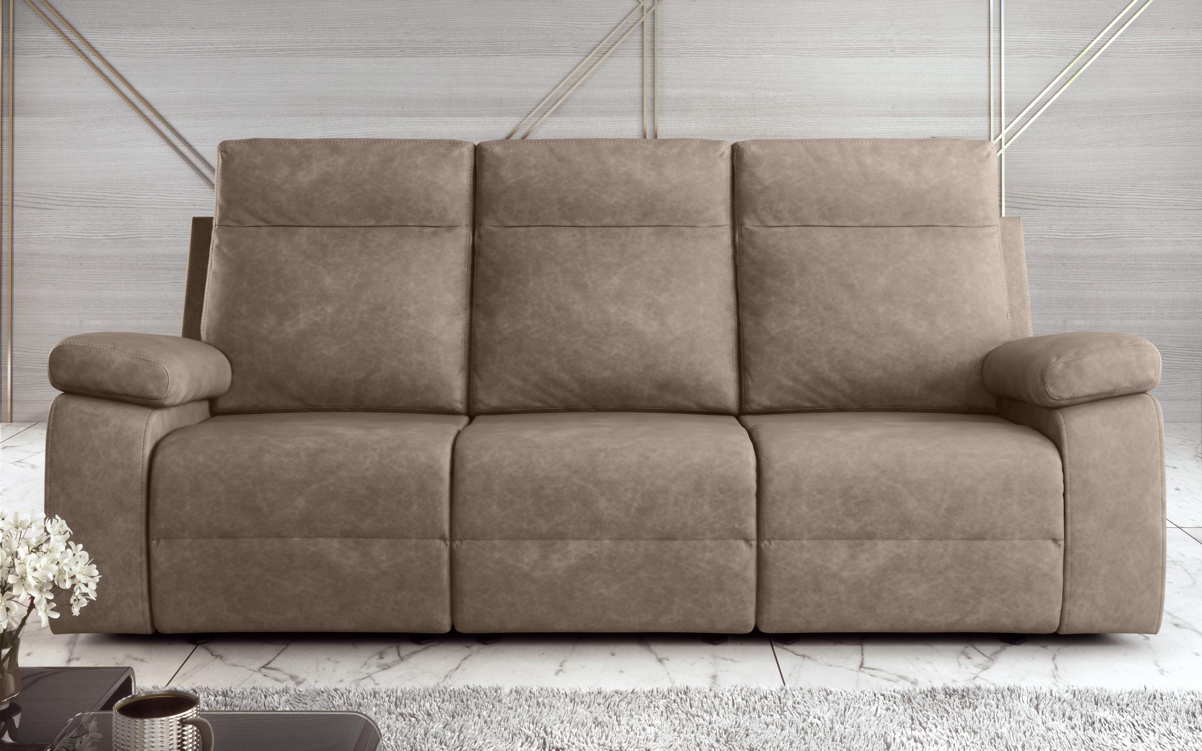 Τριθέσιος καναπές με ανάκληση  Bernini, καπουτσίνο  1